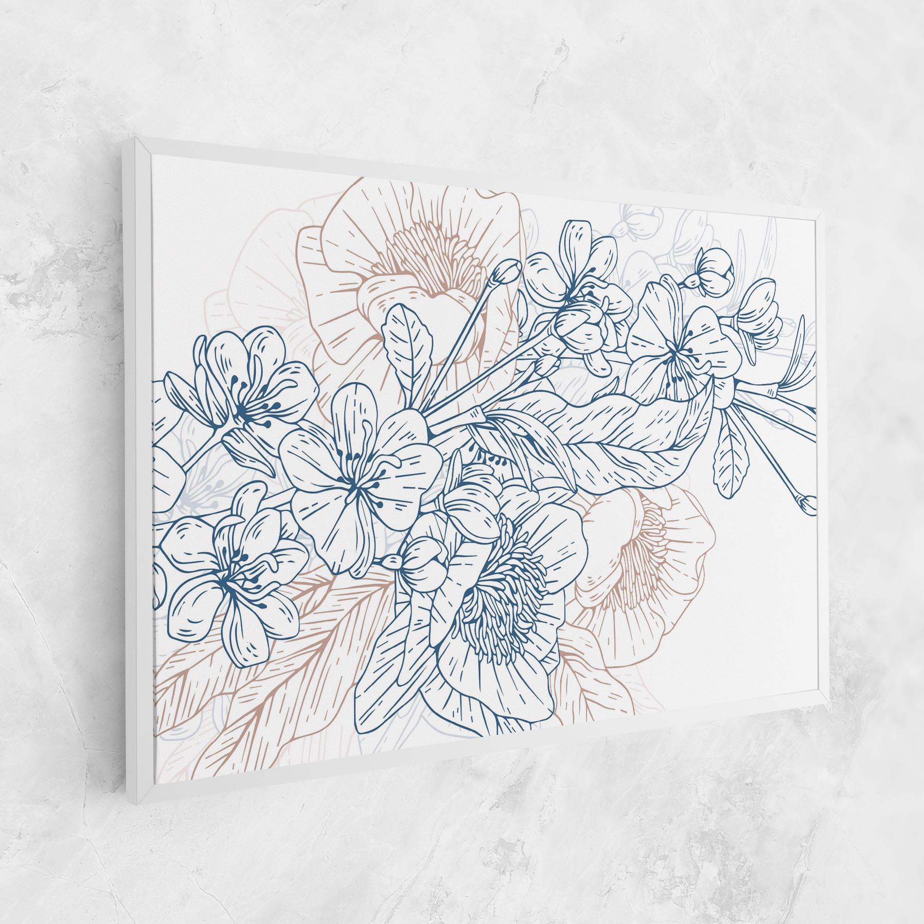 Tablou Canvas Blue Cream Line mockup 1