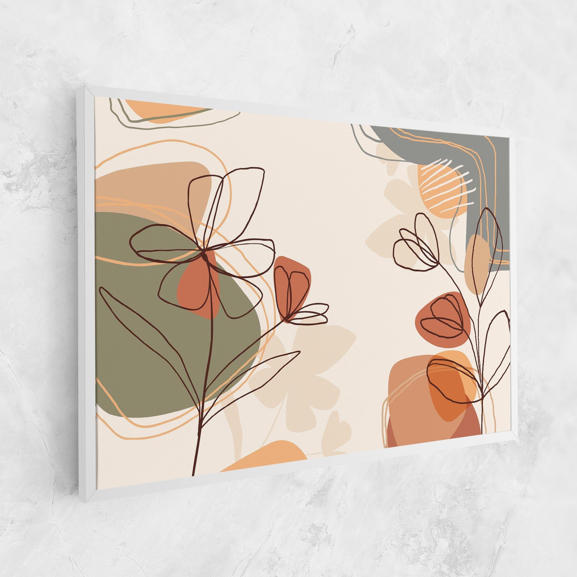 Tablou Canvas Brown Line Plants mockup 1