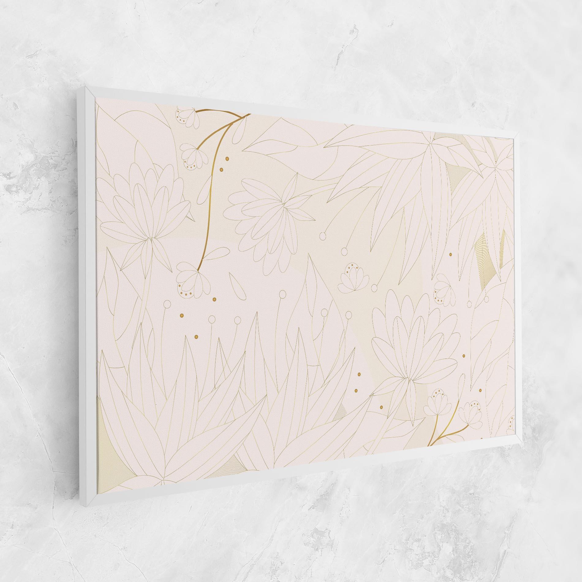 Tablou Canvas Flower Cream Line mockup 1