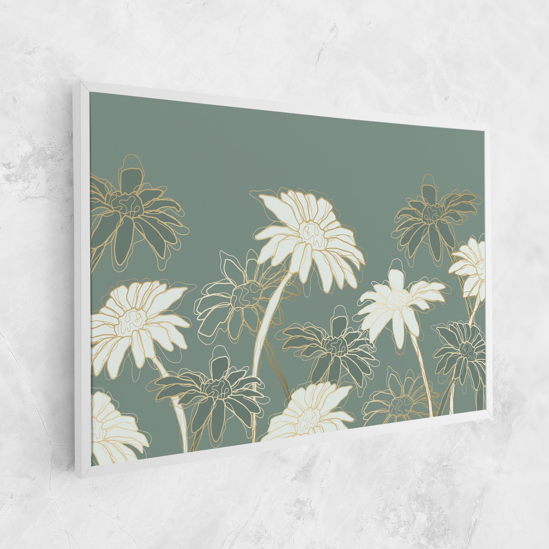 Tablou Canvas Gold Green Line mockup 1