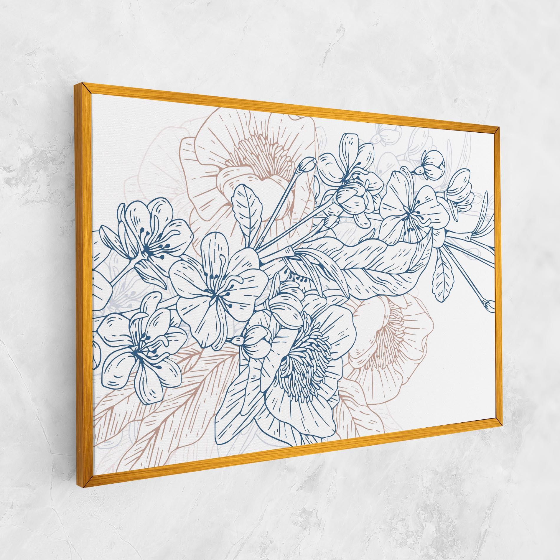 Tablou Canvas Blue Cream Line mockup 1