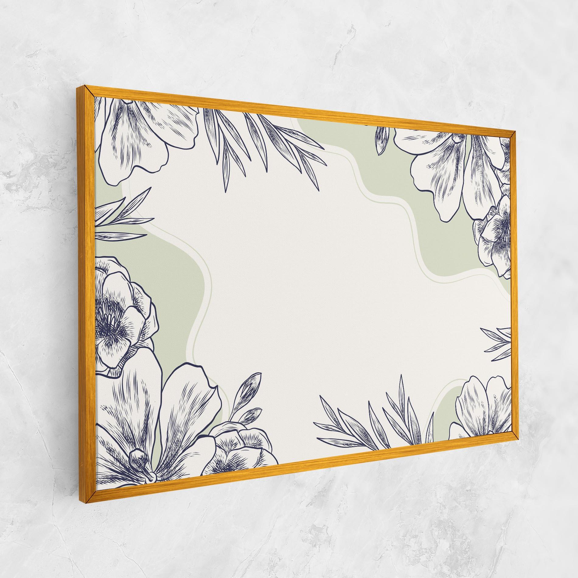 Tablou Canvas Blue Line Green mockup 1