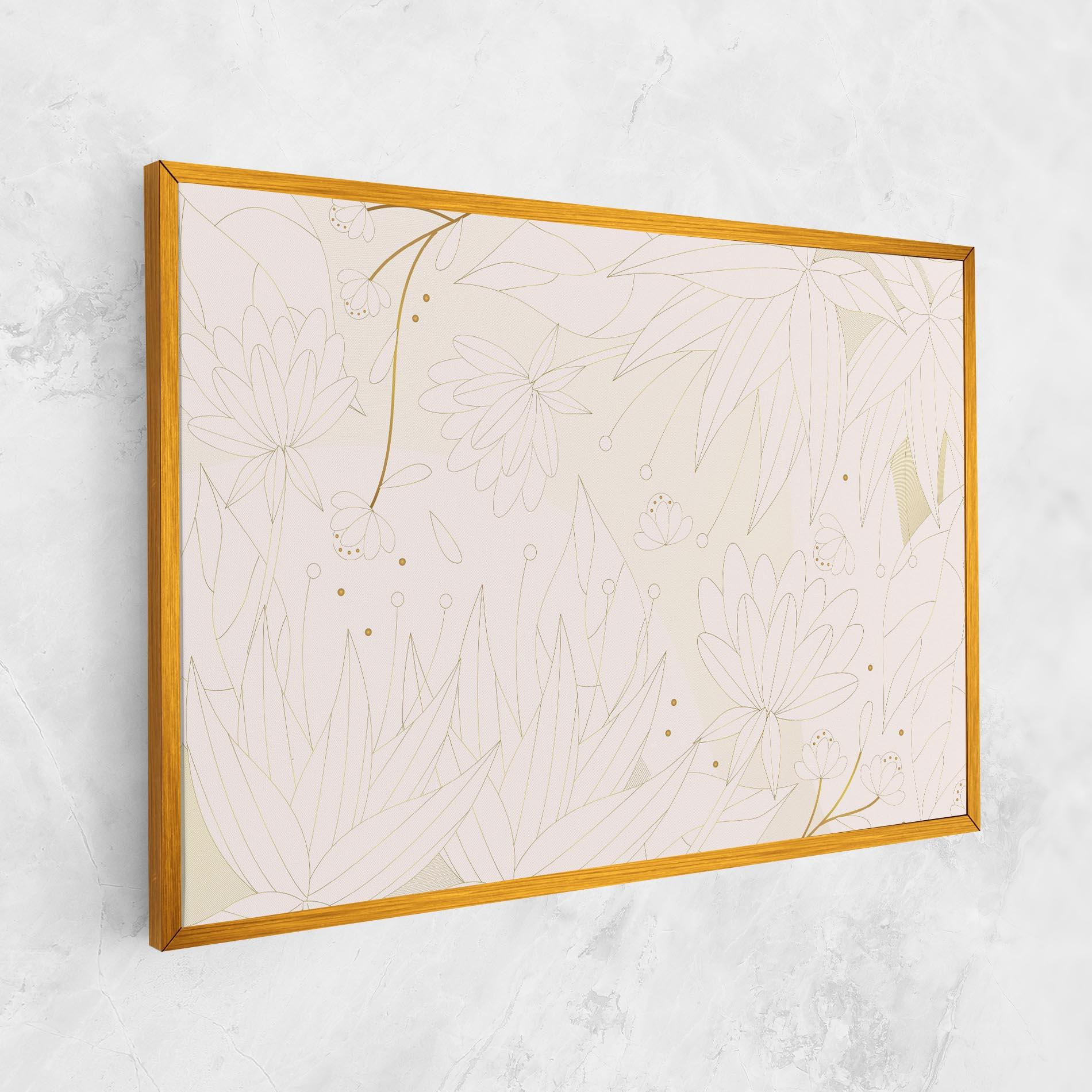 Tablou Canvas Flower Cream Line mockup 1