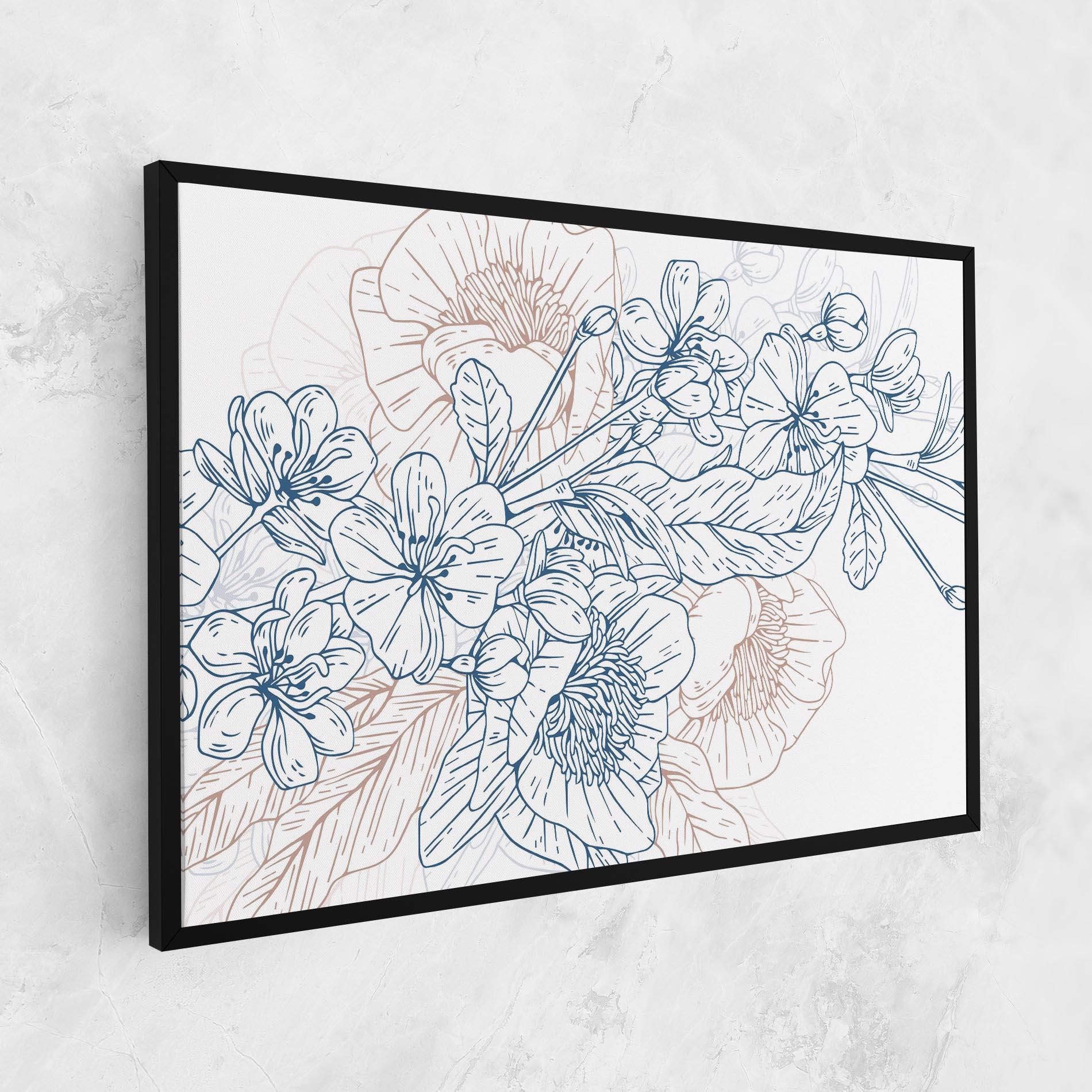 Tablou Canvas Blue Cream Line mockup 1