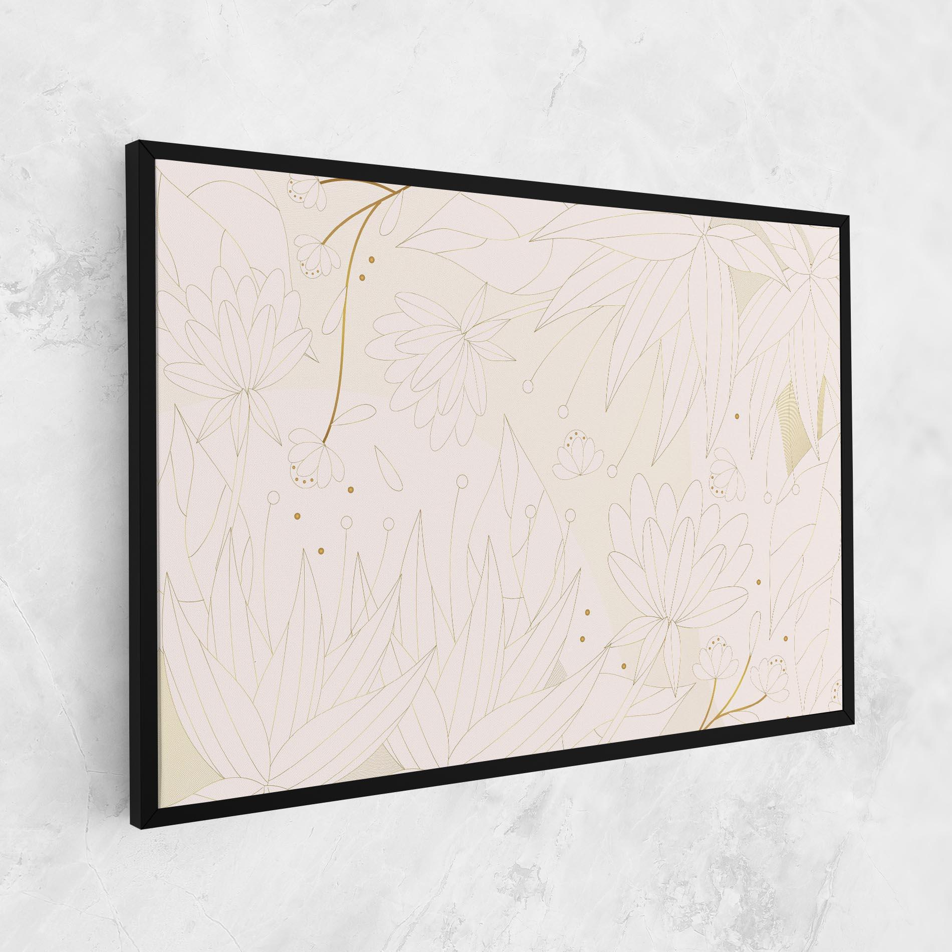 Tablou Canvas Flower Cream Line mockup 1