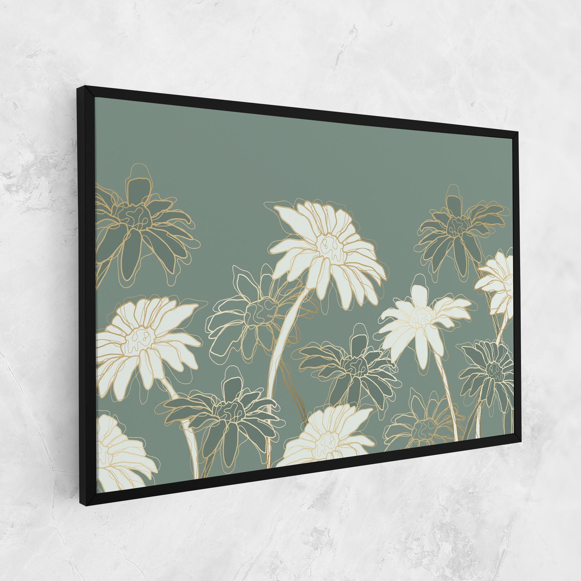 Tablou Canvas Gold Green Line mockup 1