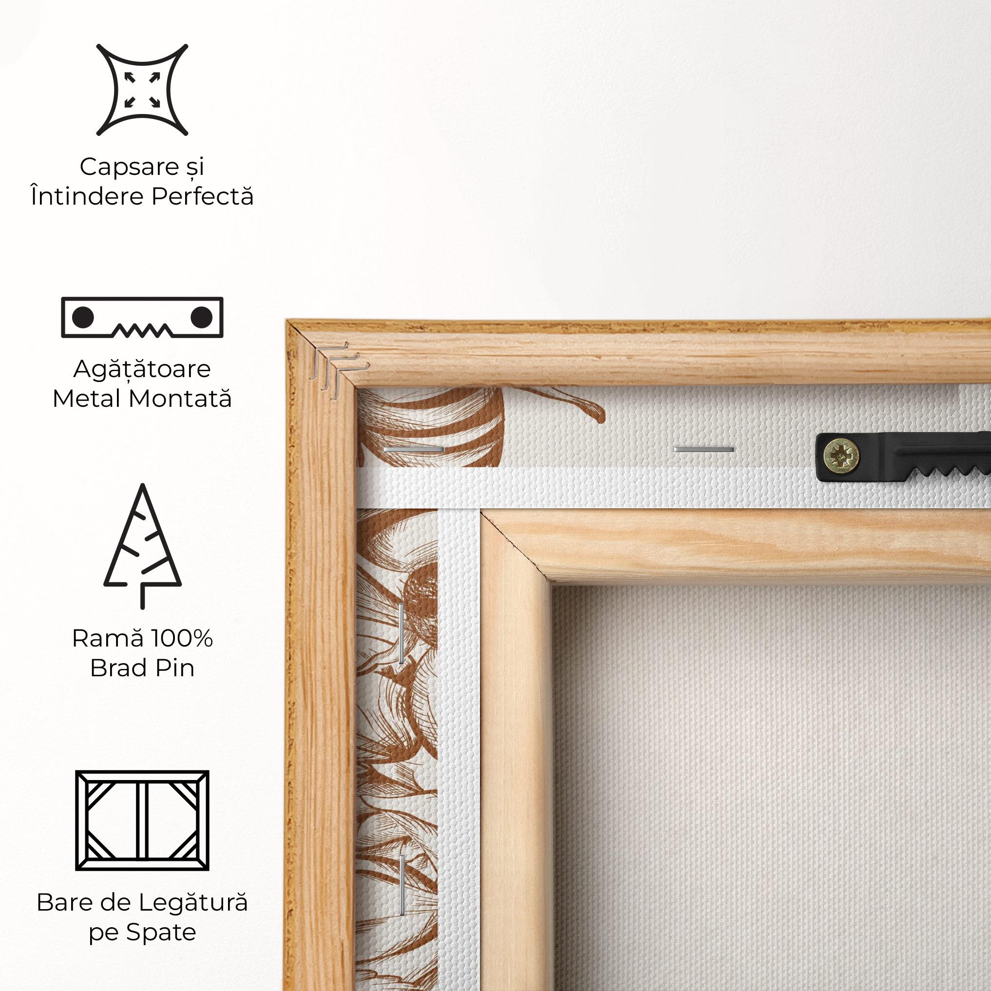 Tablou Canvas Bee Flower Line mockup 5