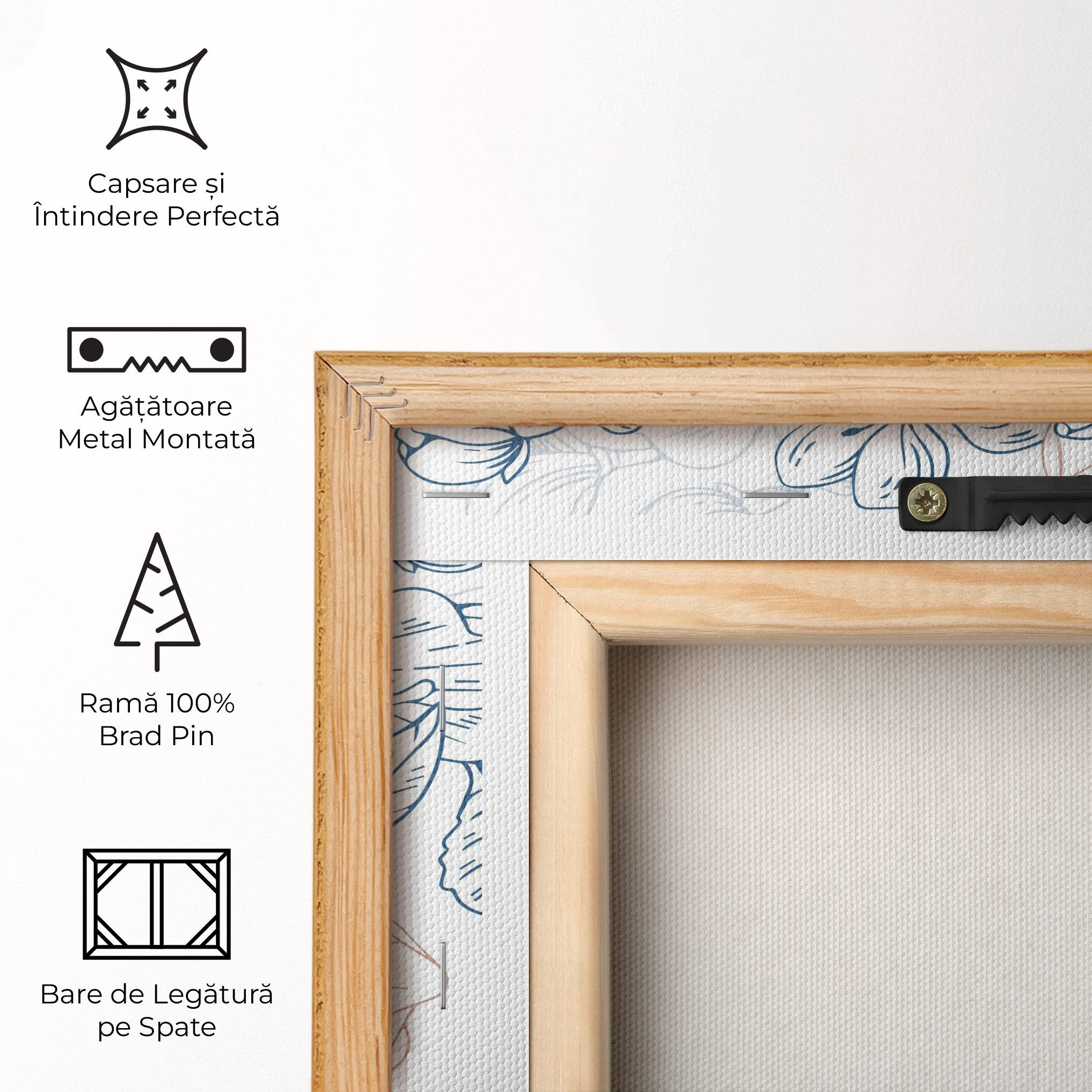 Tablou Canvas Blue Cream Line mockup 5