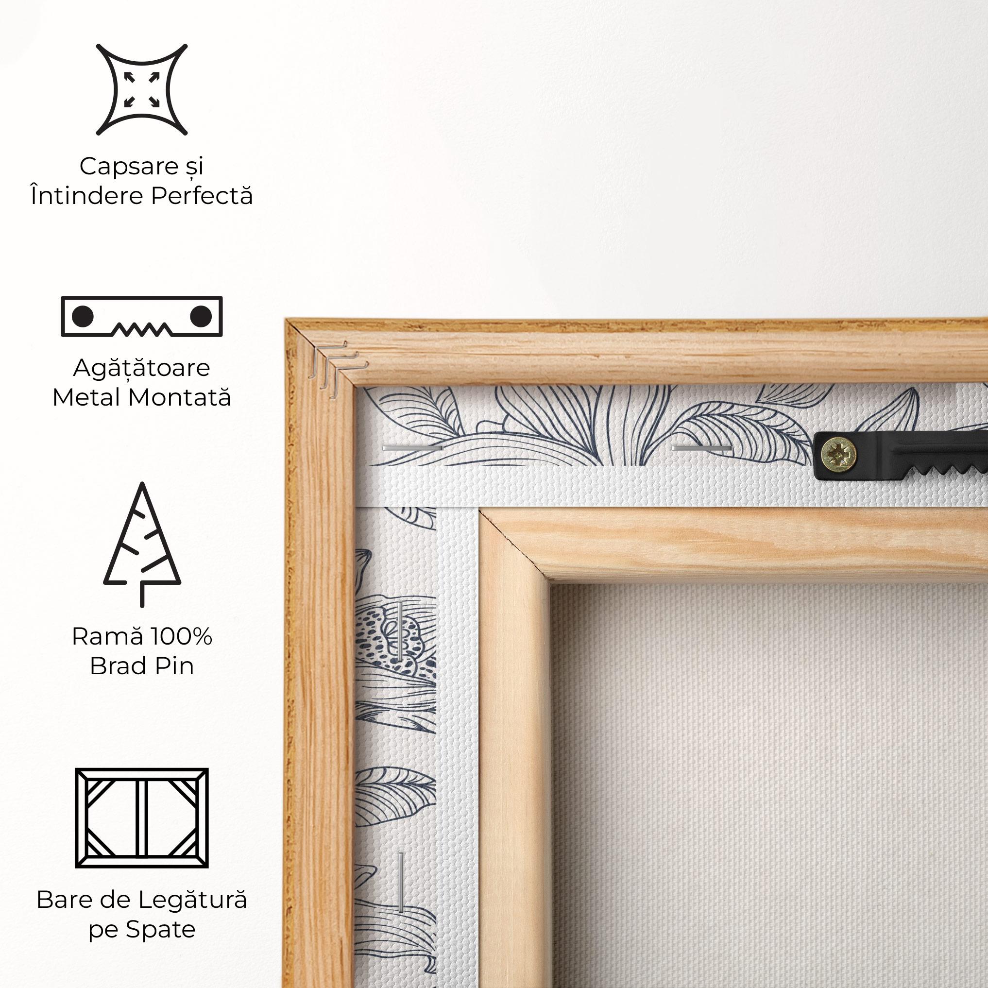 Tablou Canvas Blue Patern Flower mockup 5