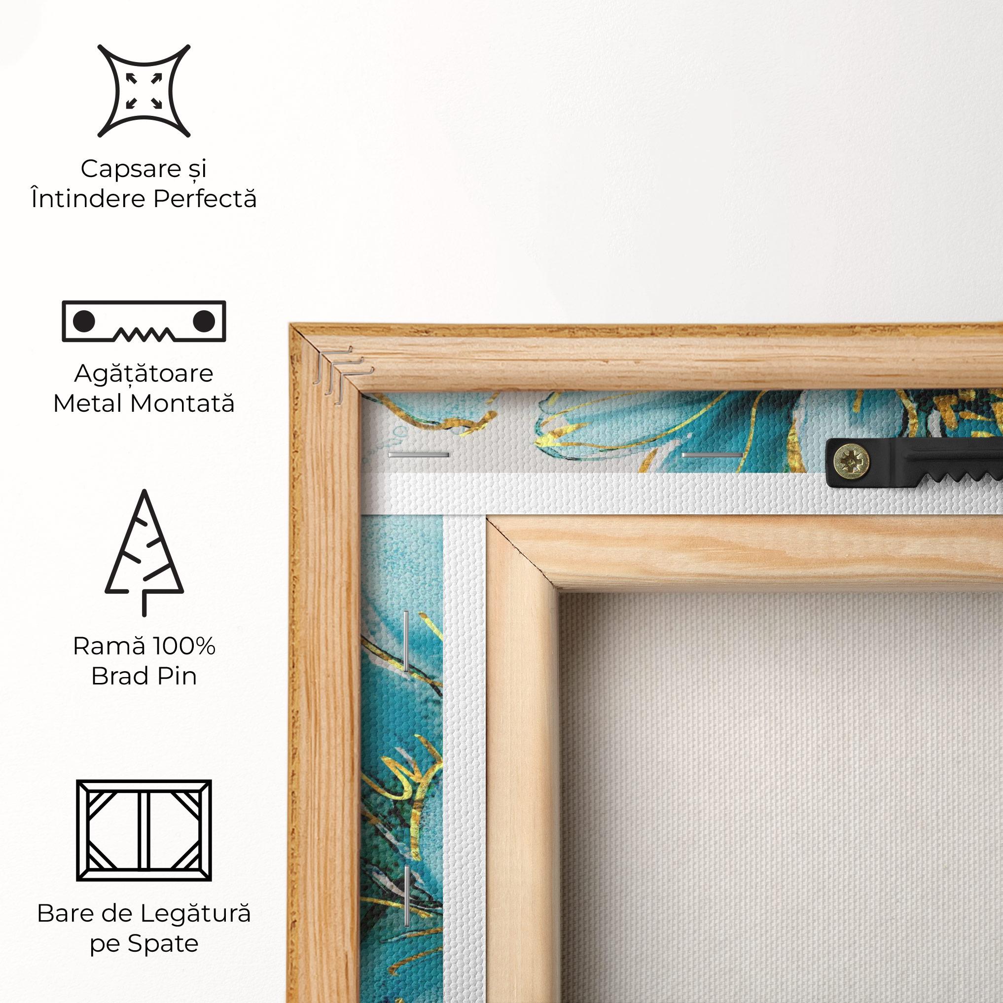 Tablou Canvas Bujori Albastri mockup 5