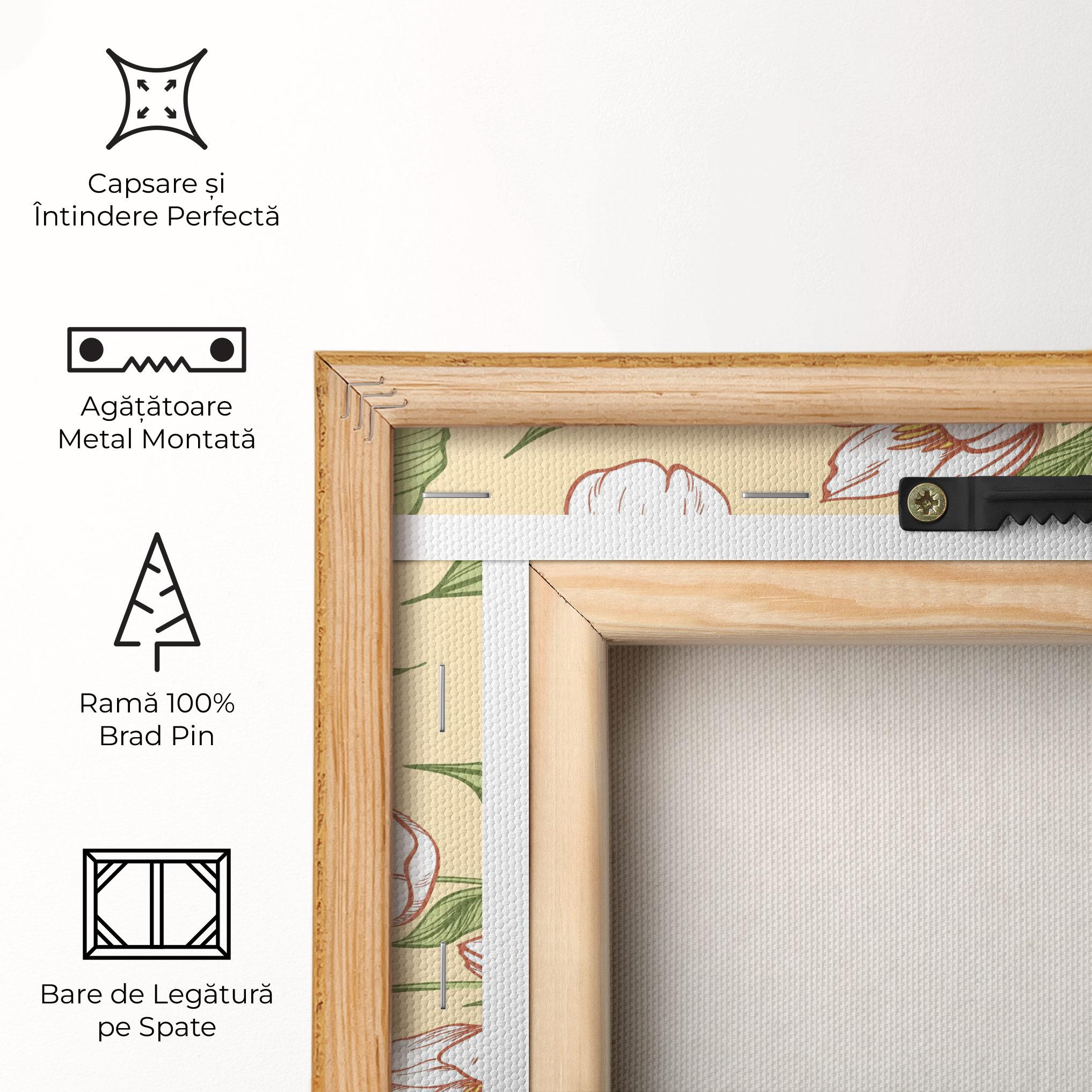 Tablou Canvas Cream Flower White mockup 5