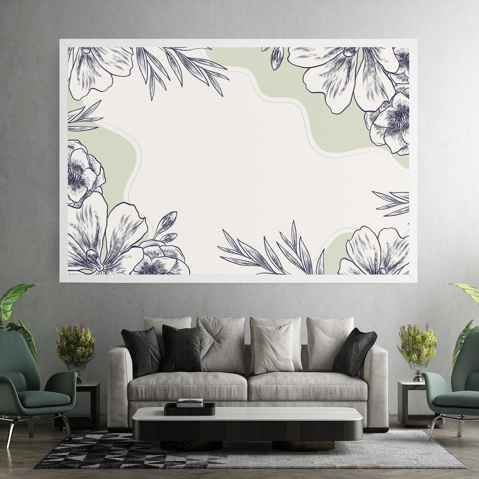 Tablou Canvas Blue Line Green mockup 7