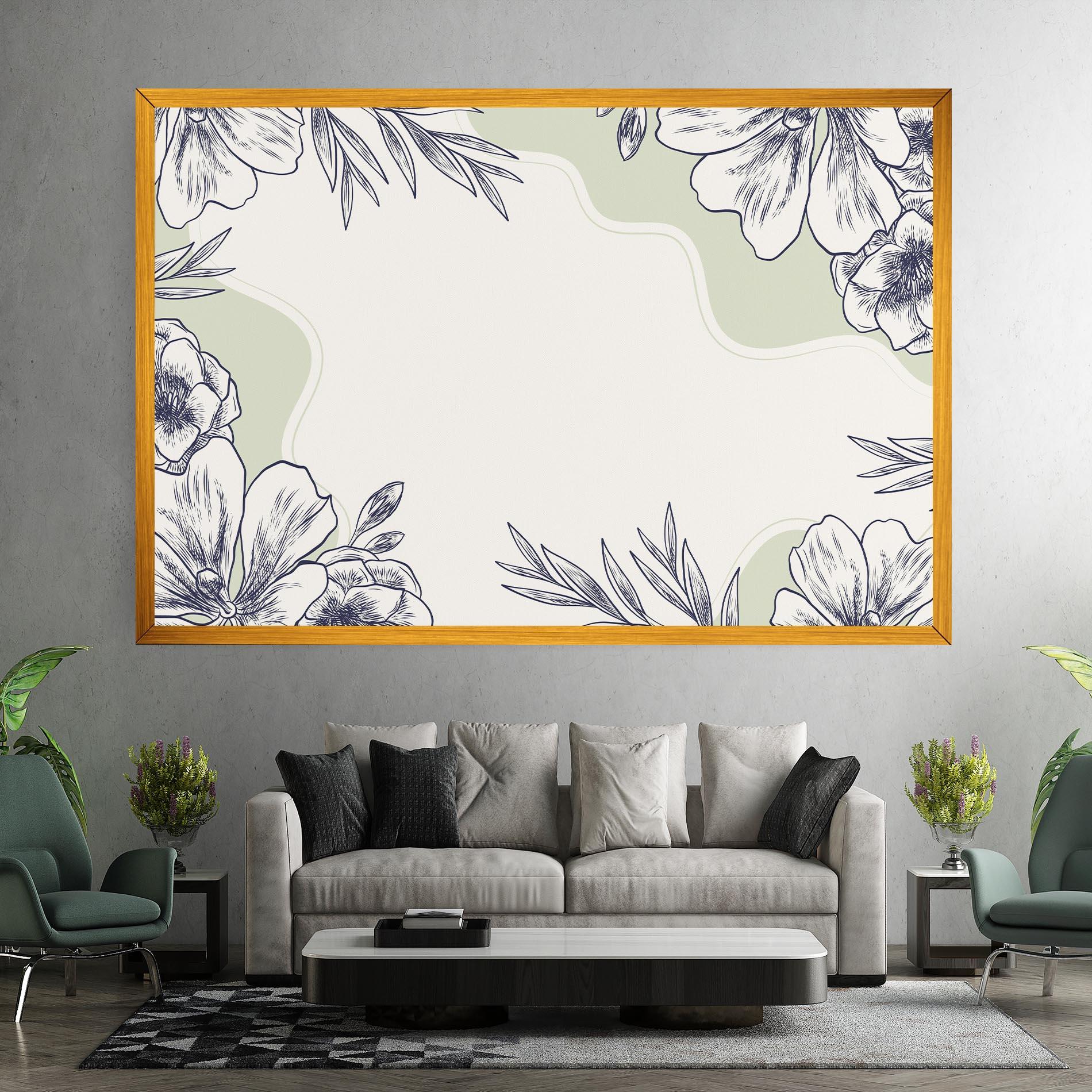 Tablou Canvas Blue Line Green mockup 7