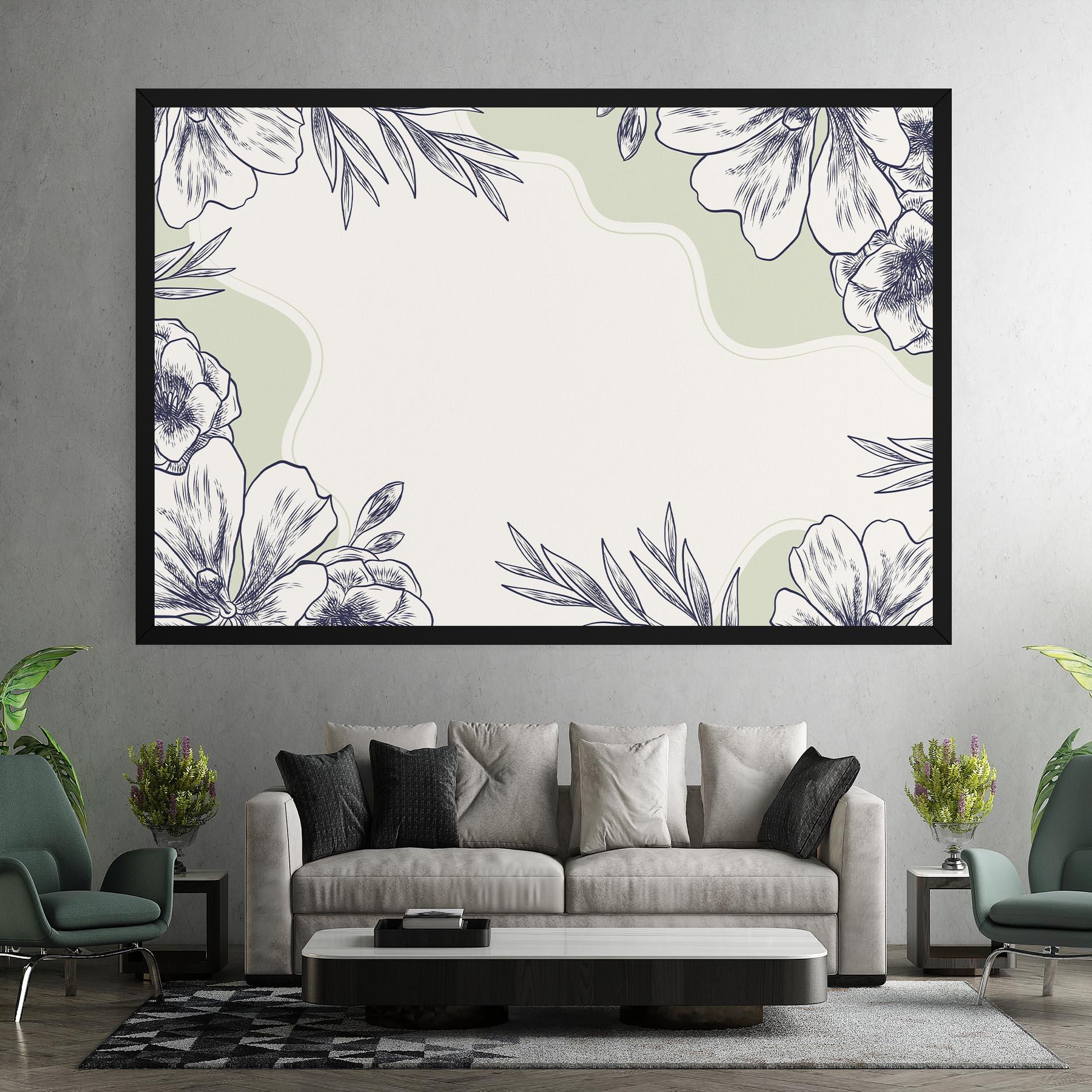 Tablou Canvas Blue Line Green mockup 7