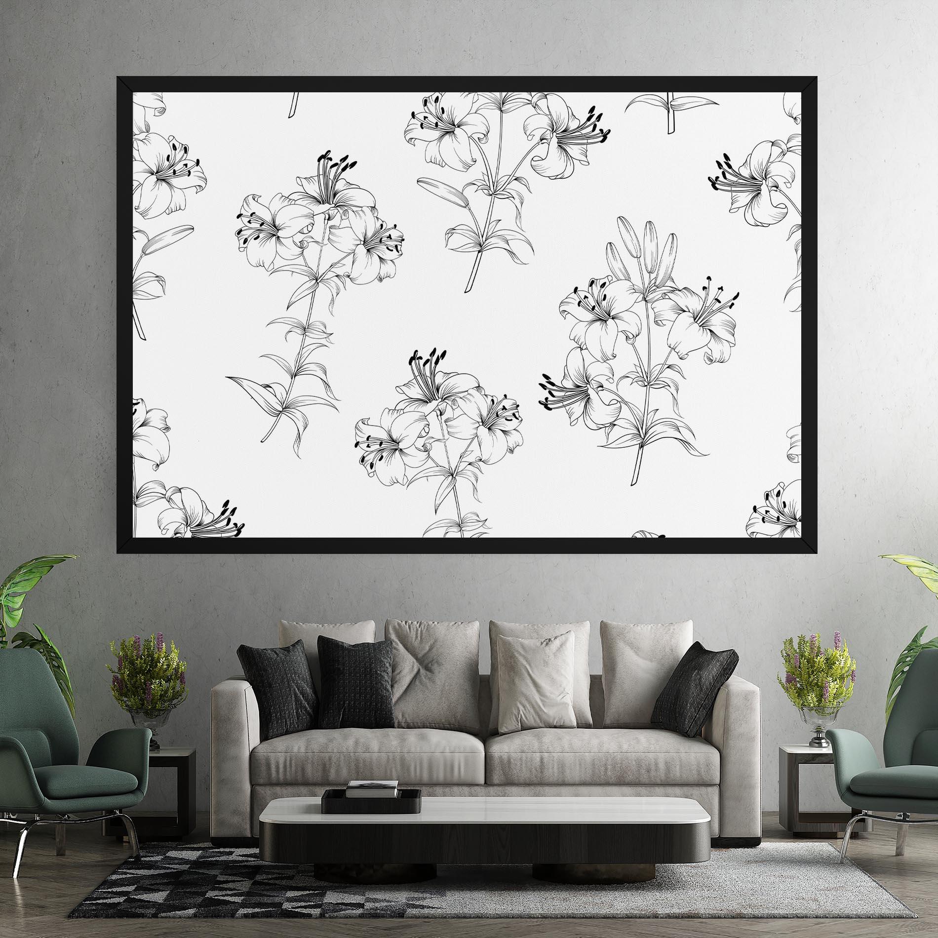 Tablou Canvas Flower Pattern mockup 7