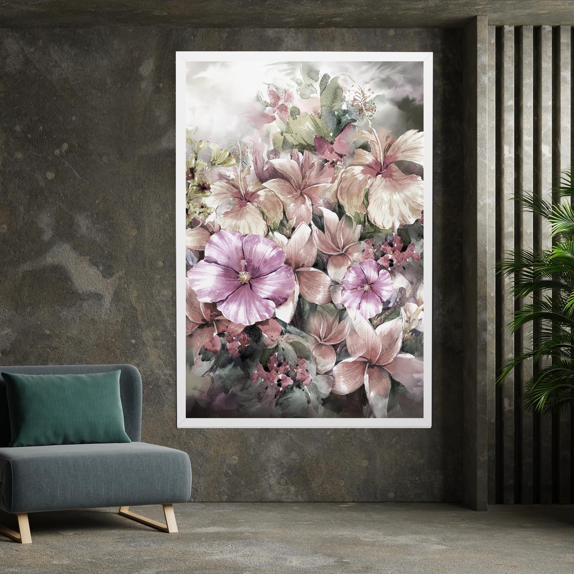 Tablou Canvas Contrastul De Flori mockup 7