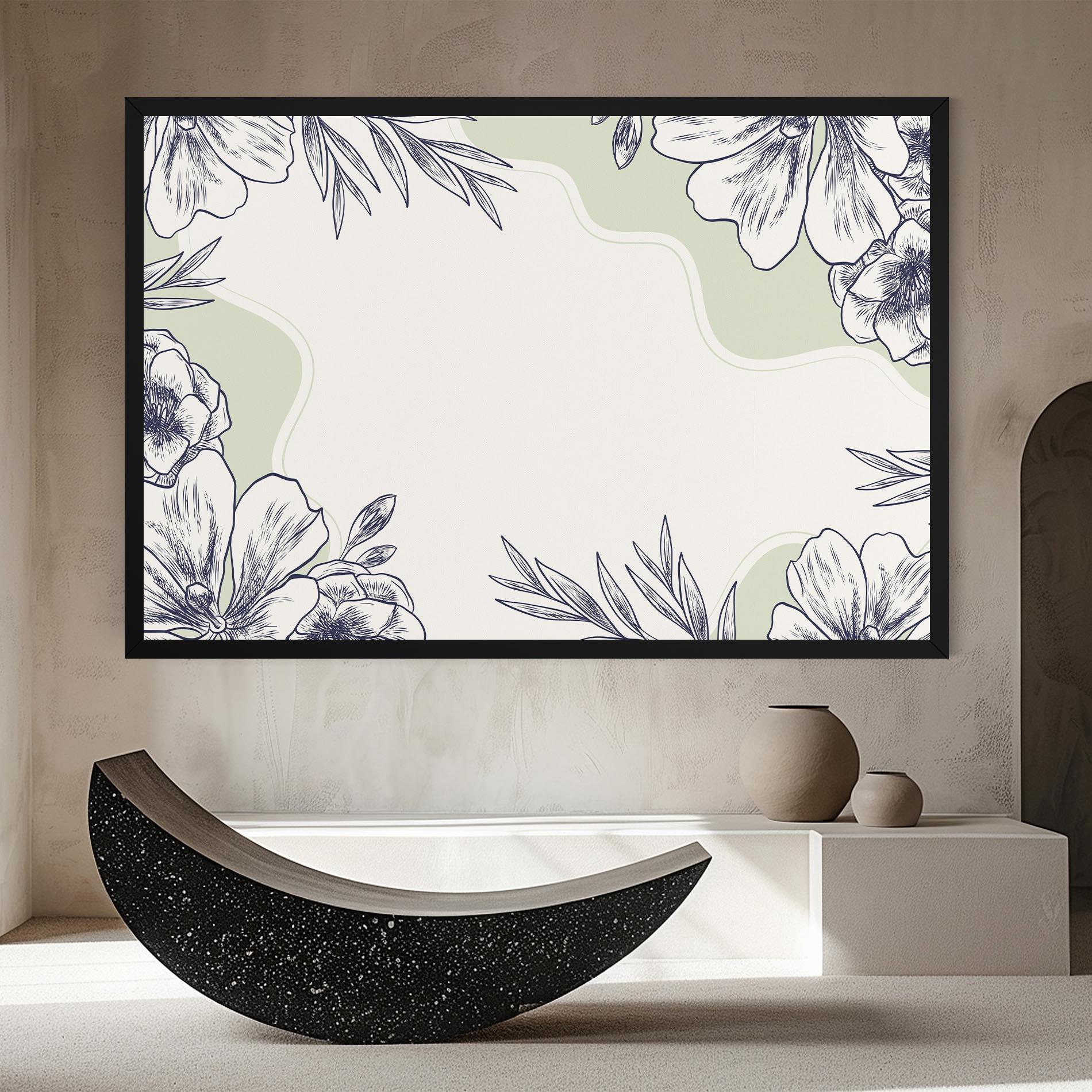 Tablou Canvas Blue Line Green mockup 8