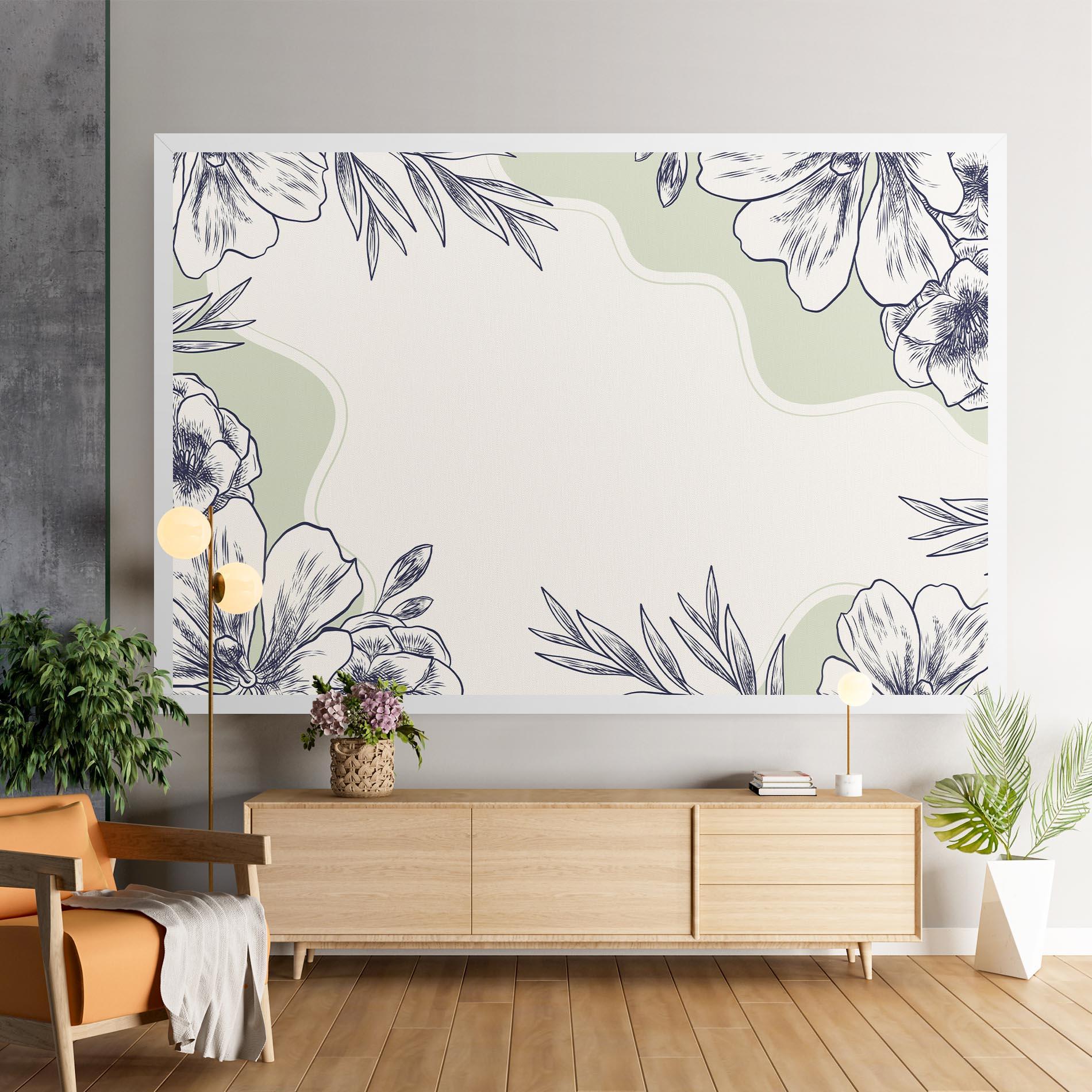 Tablou Canvas Blue Line Green mockup 9