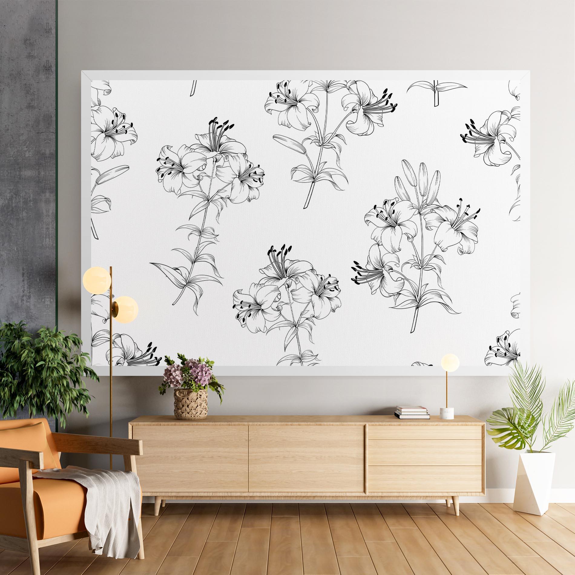 Tablou Canvas Flower Pattern mockup 9