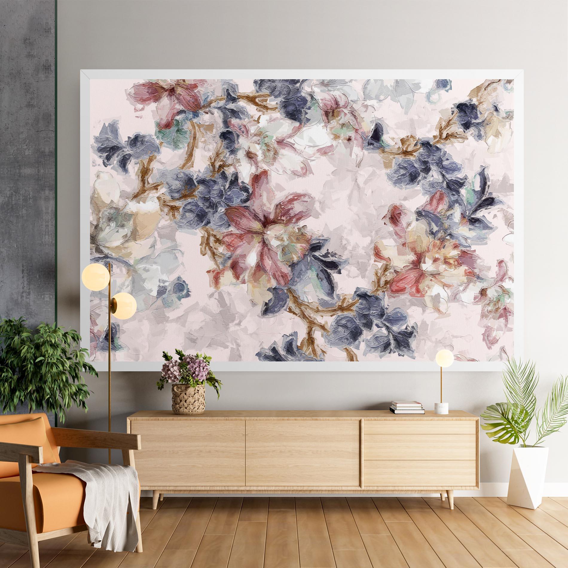 Tablou Canvas Painted Flowers mockup 9