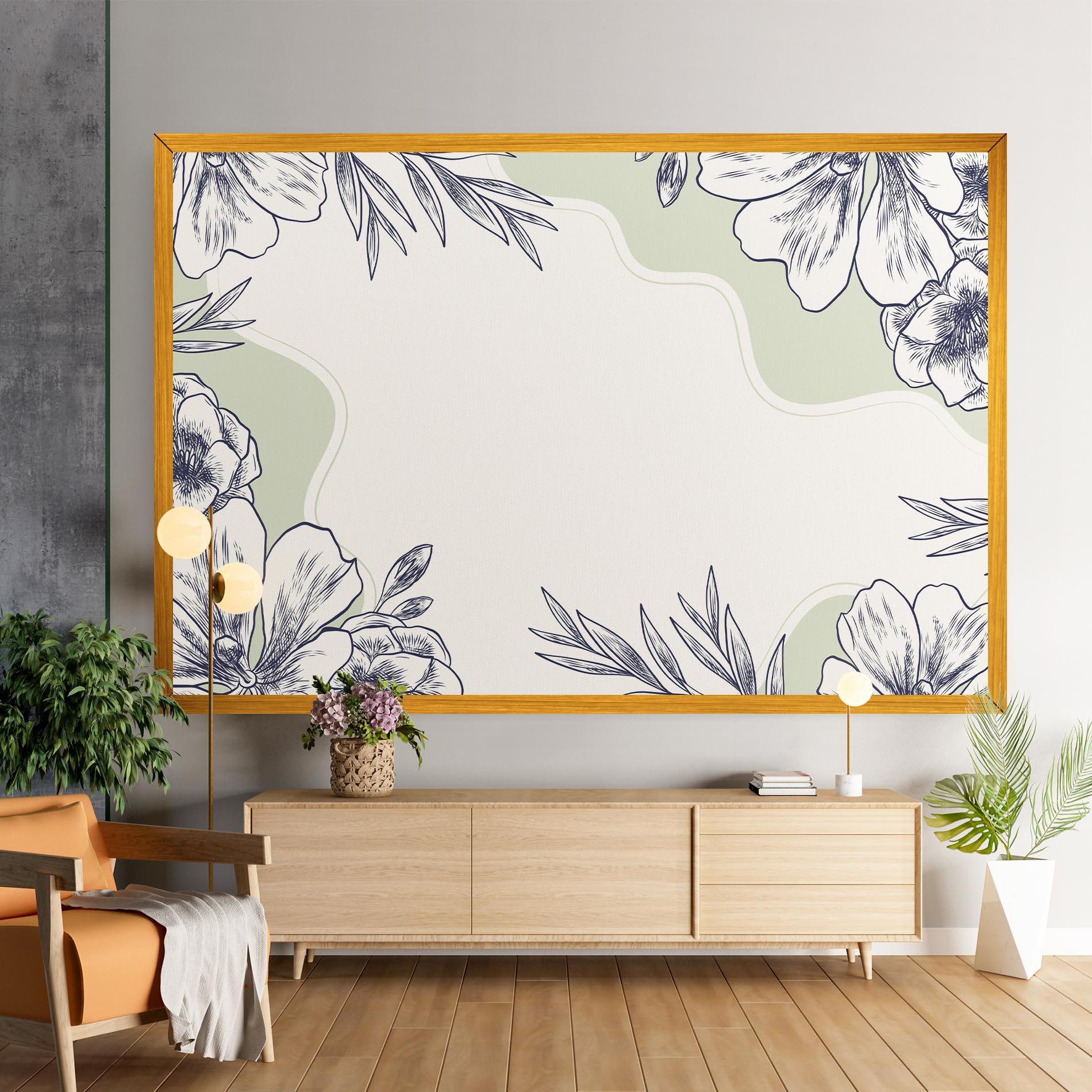 Tablou Canvas Blue Line Green mockup 9