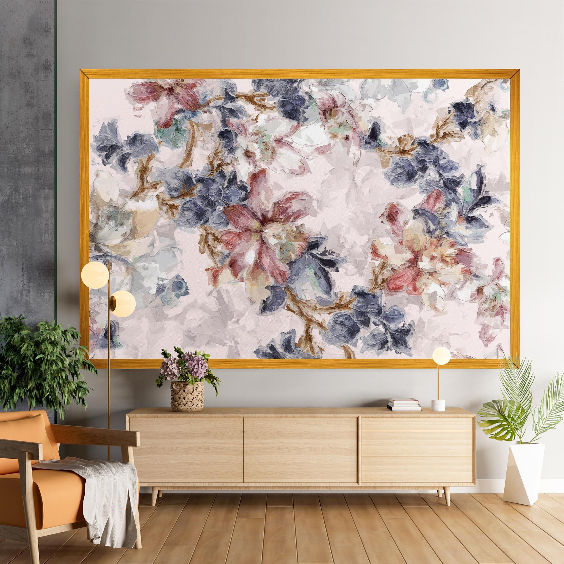 Tablou Canvas Painted Flowers mockup 9