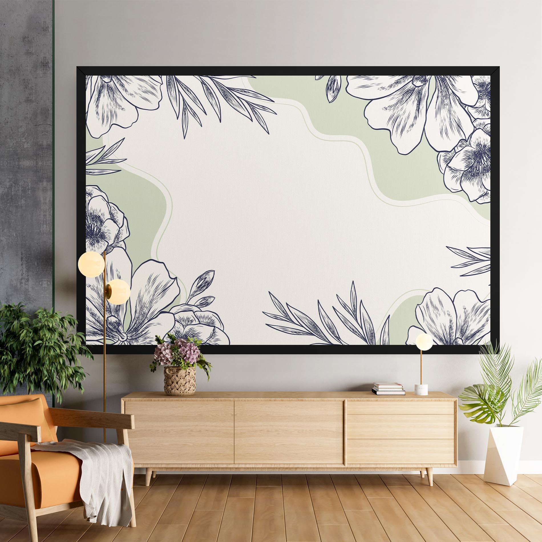 Tablou Canvas Blue Line Green mockup 9