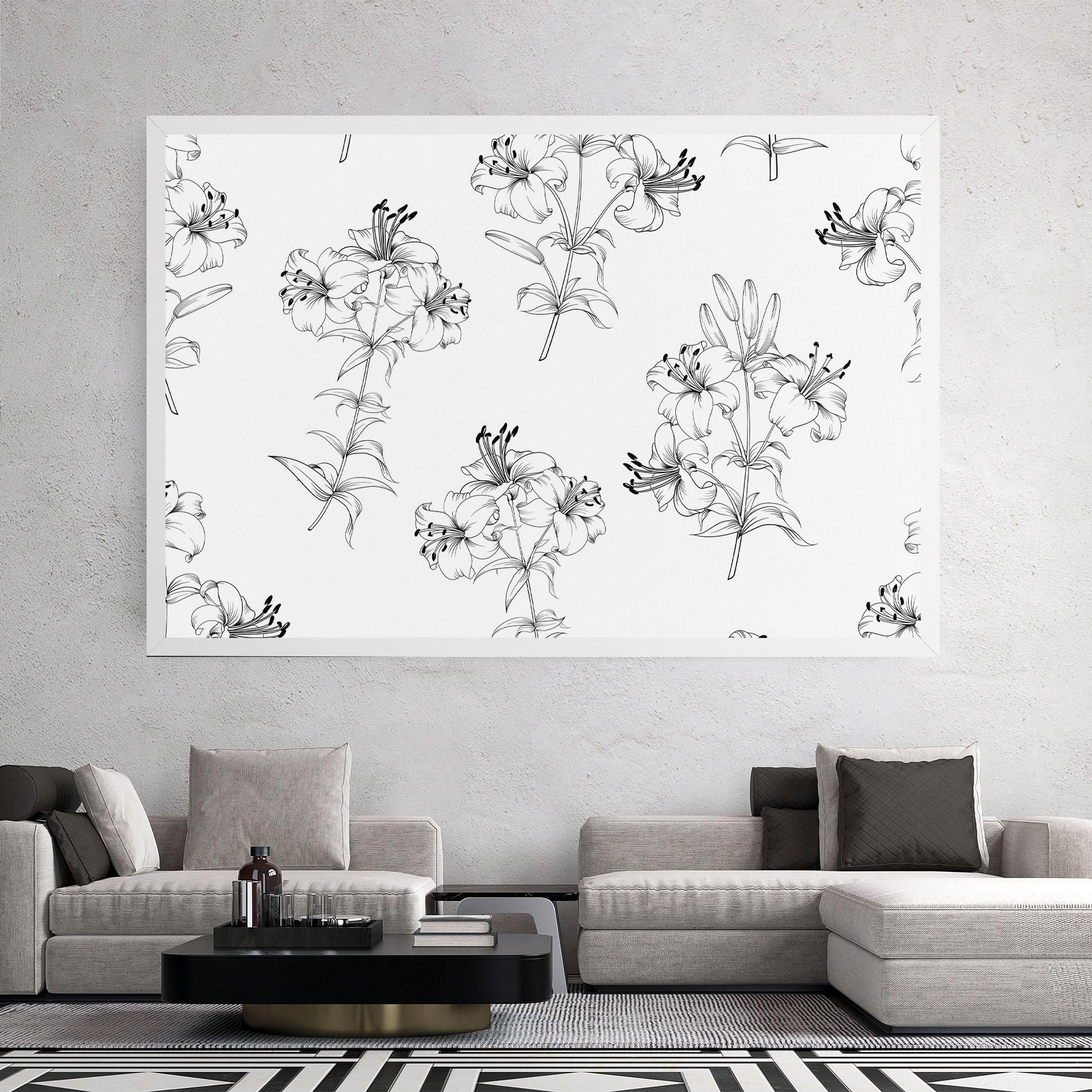 Tablou Canvas Flower Pattern mockup 2