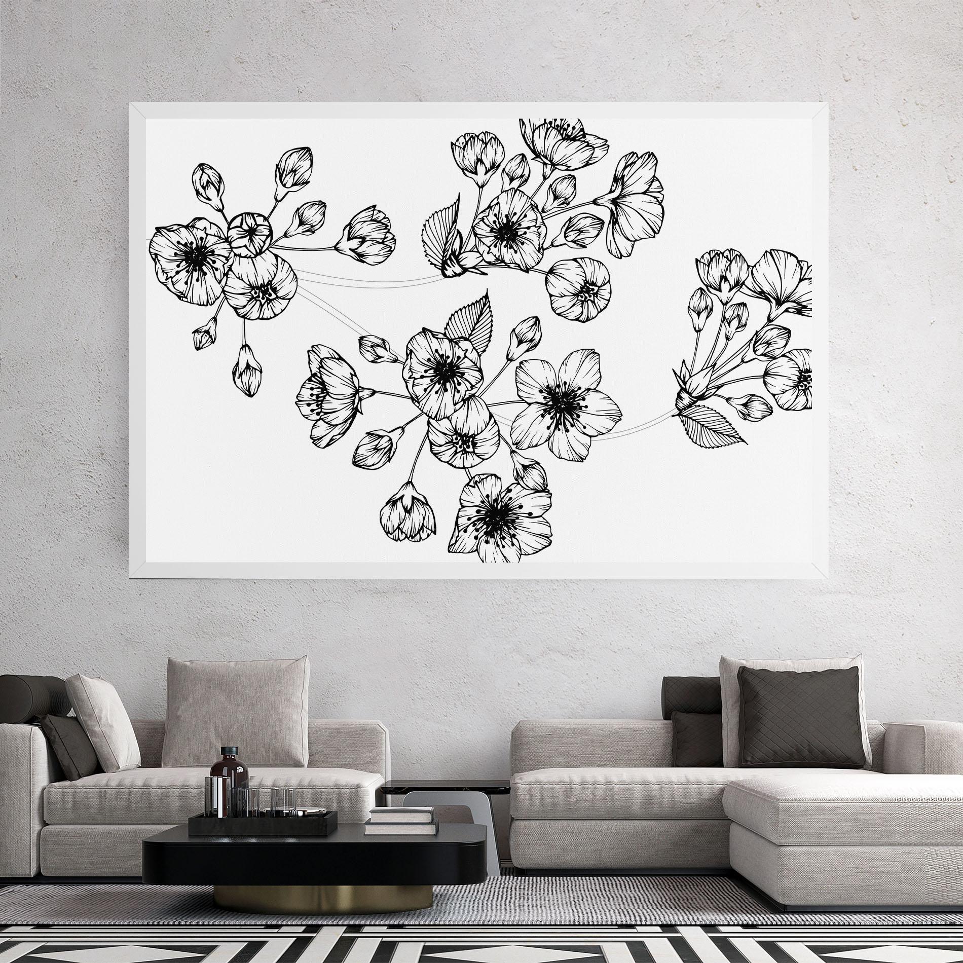 Tablou Canvas Sakura Line mockup 2