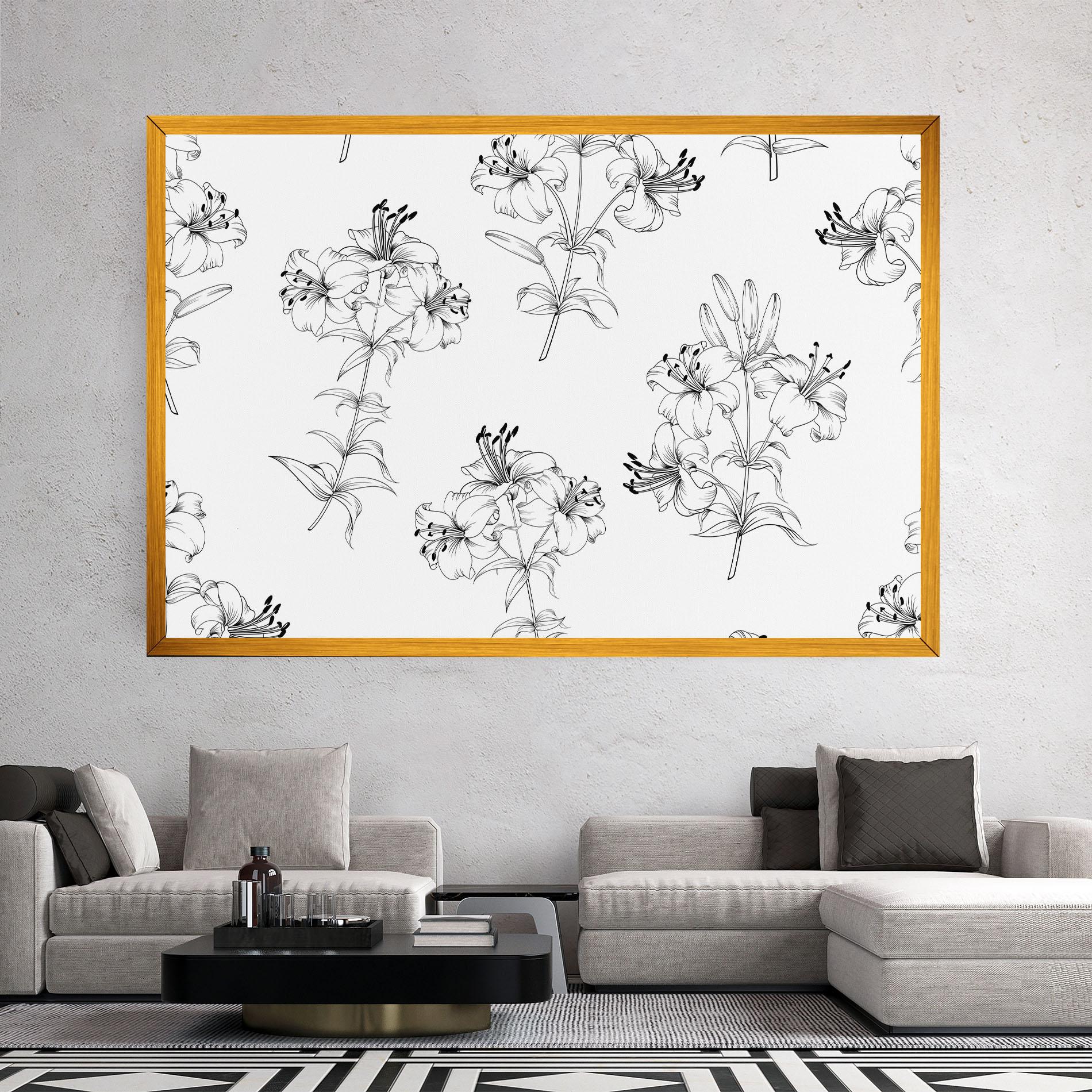 Tablou Canvas Flower Pattern mockup 2