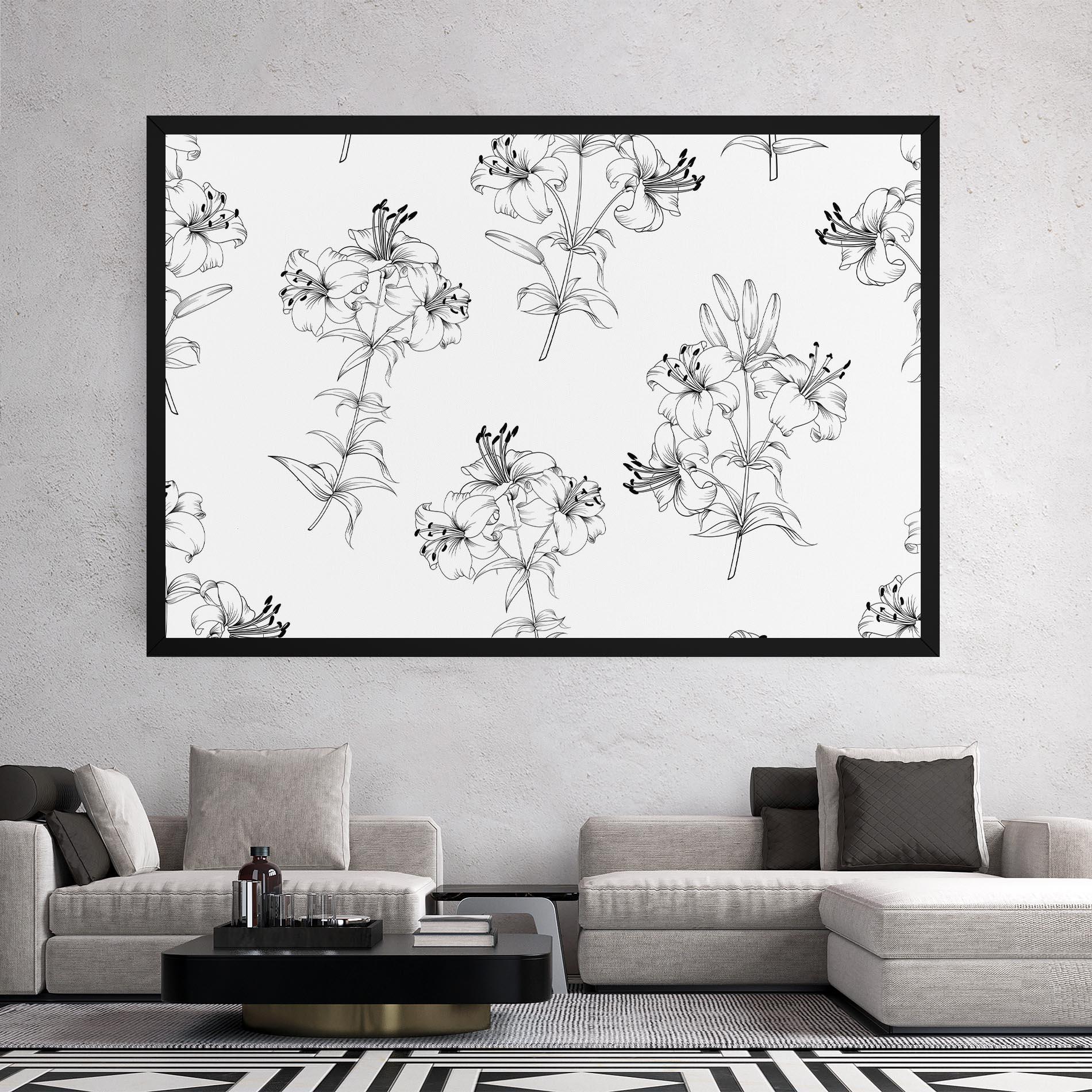 Tablou Canvas Flower Pattern mockup 2