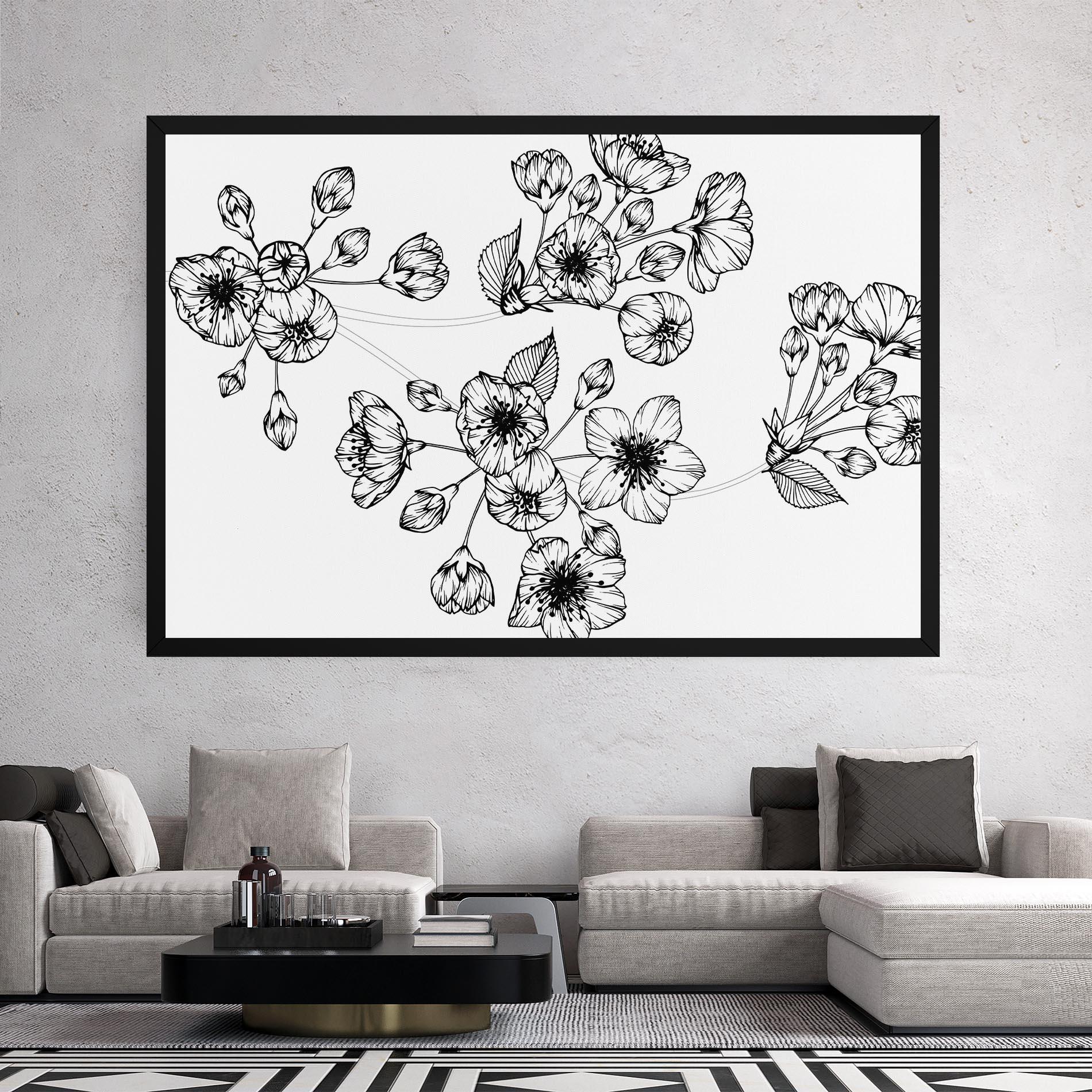 Tablou Canvas Sakura Line mockup 2