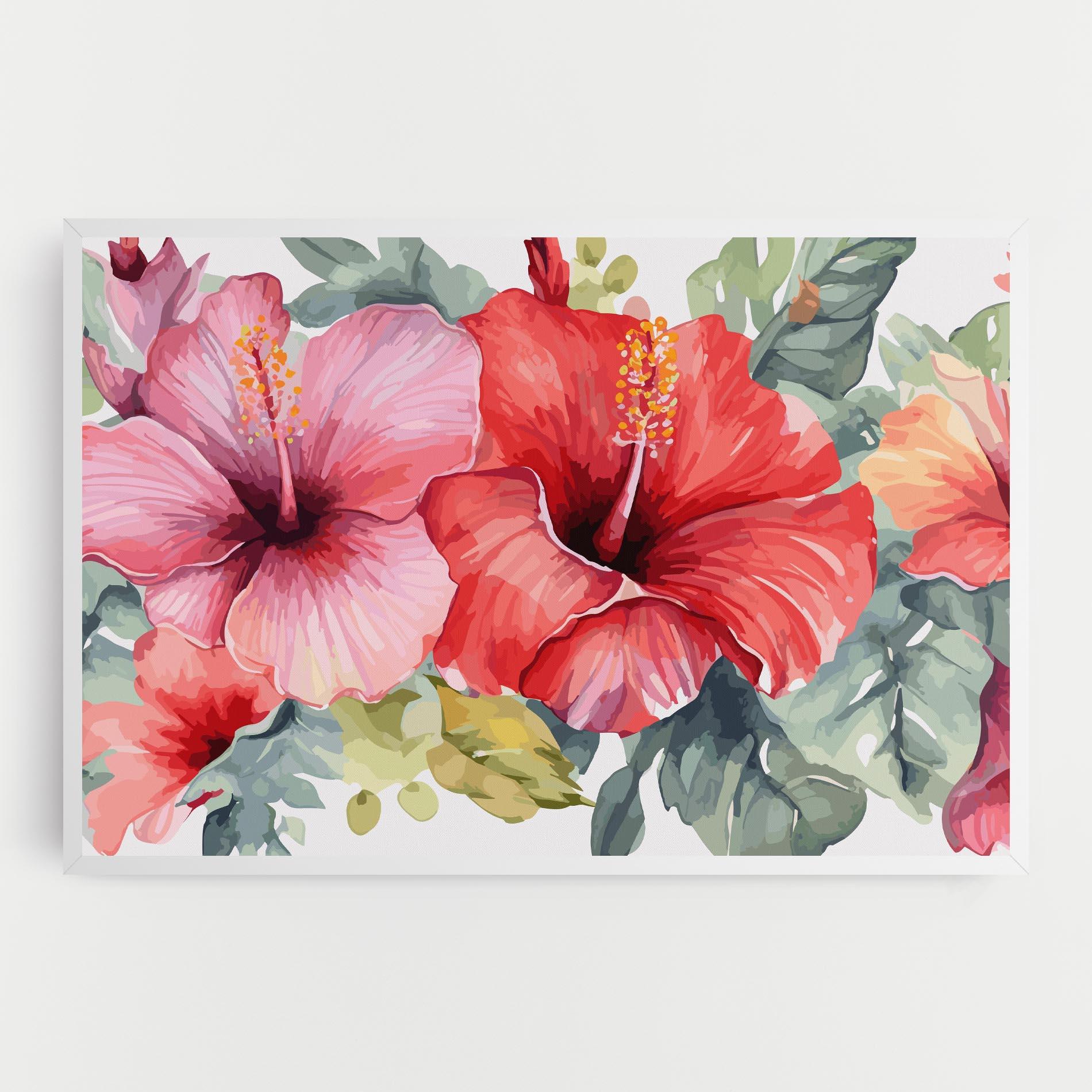 Tablou Canvas Pink Red Exotic mockup 0