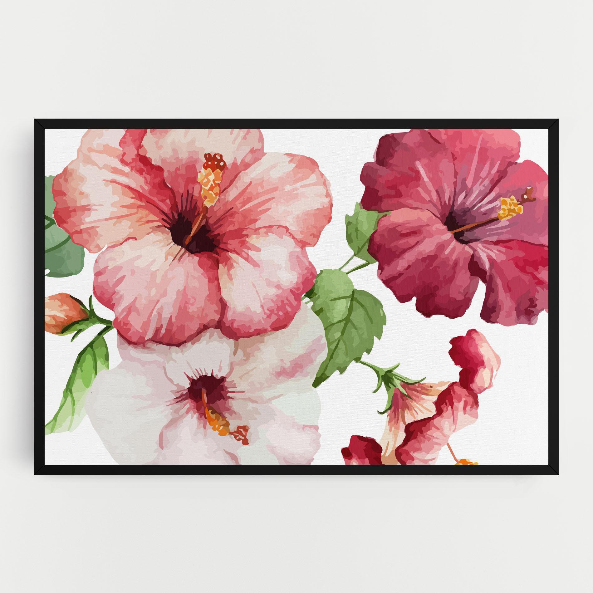 Tablou Canvas Exotic Flower Paint mockup 0