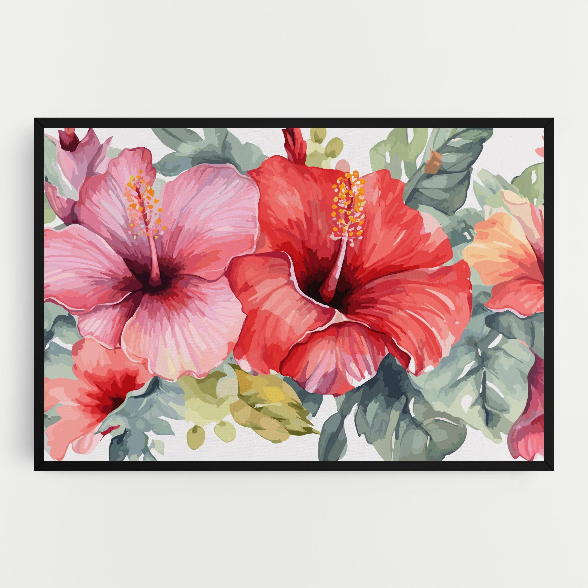 Tablou Canvas Pink Red Exotic mockup 0