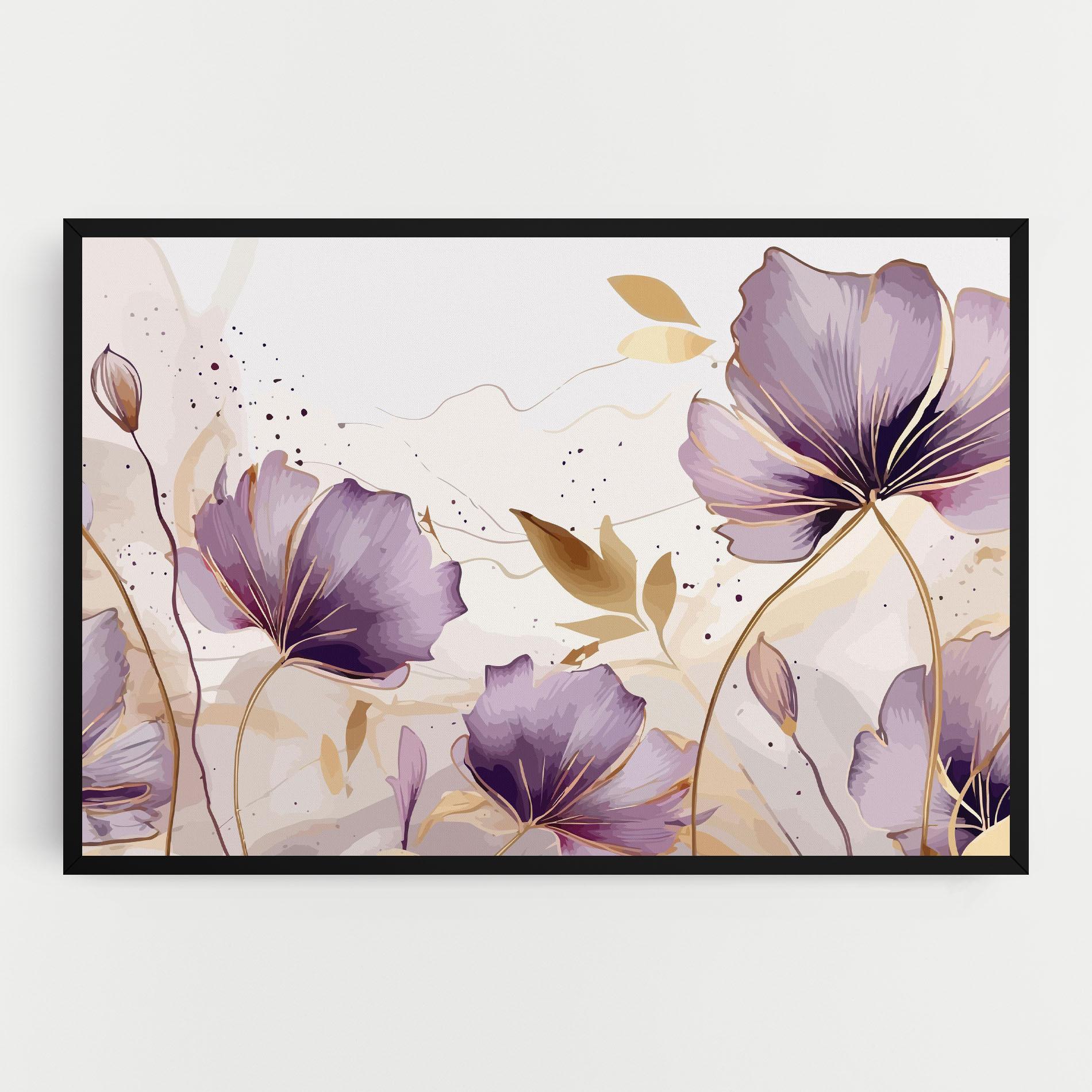 Tablou Canvas Purple Gold Exotic mockup 0