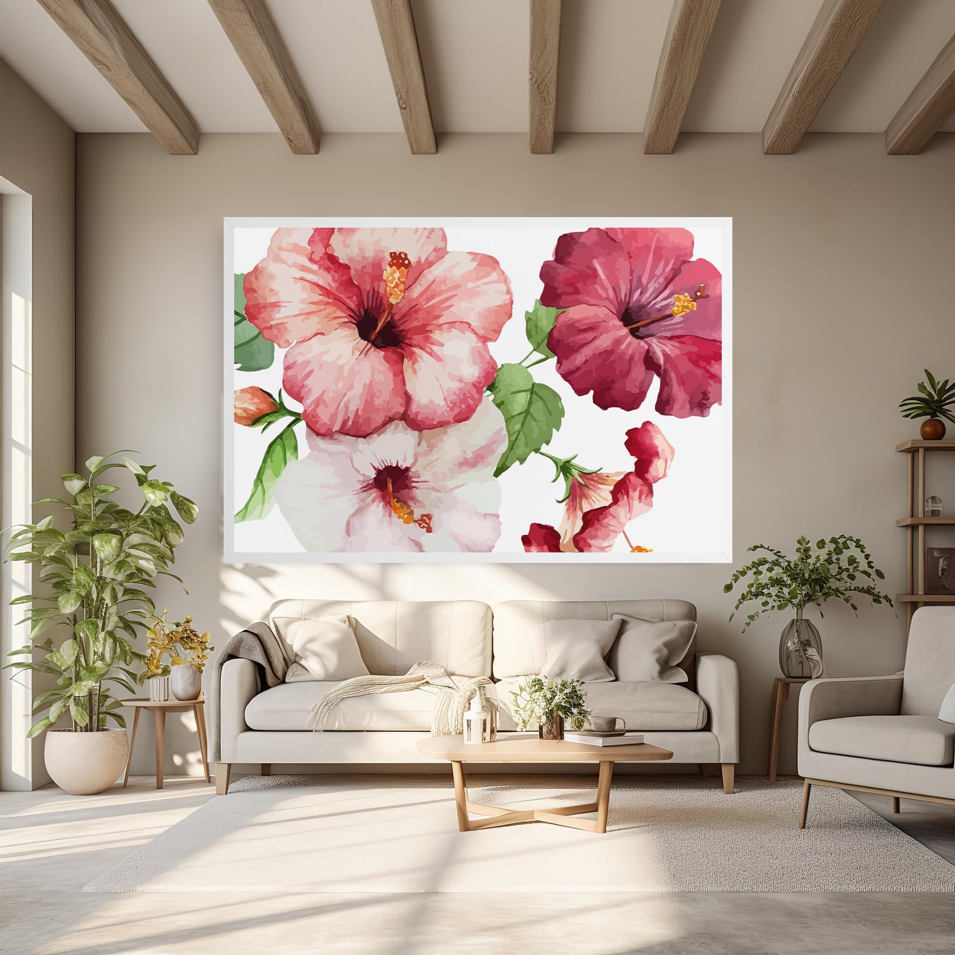 Tablou Canvas Exotic Flower Paint mockup 6