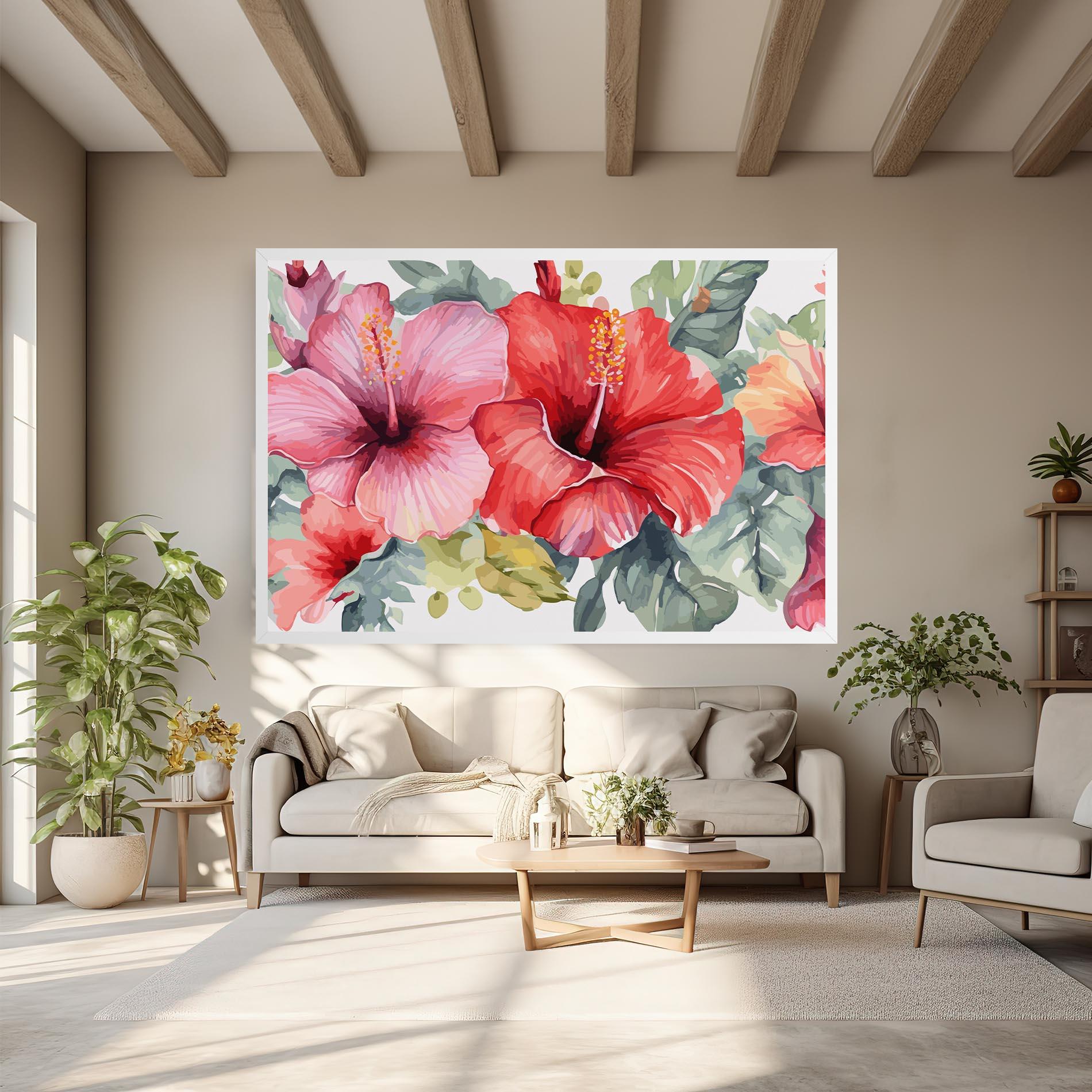 Tablou Canvas Pink Red Exotic mockup 6