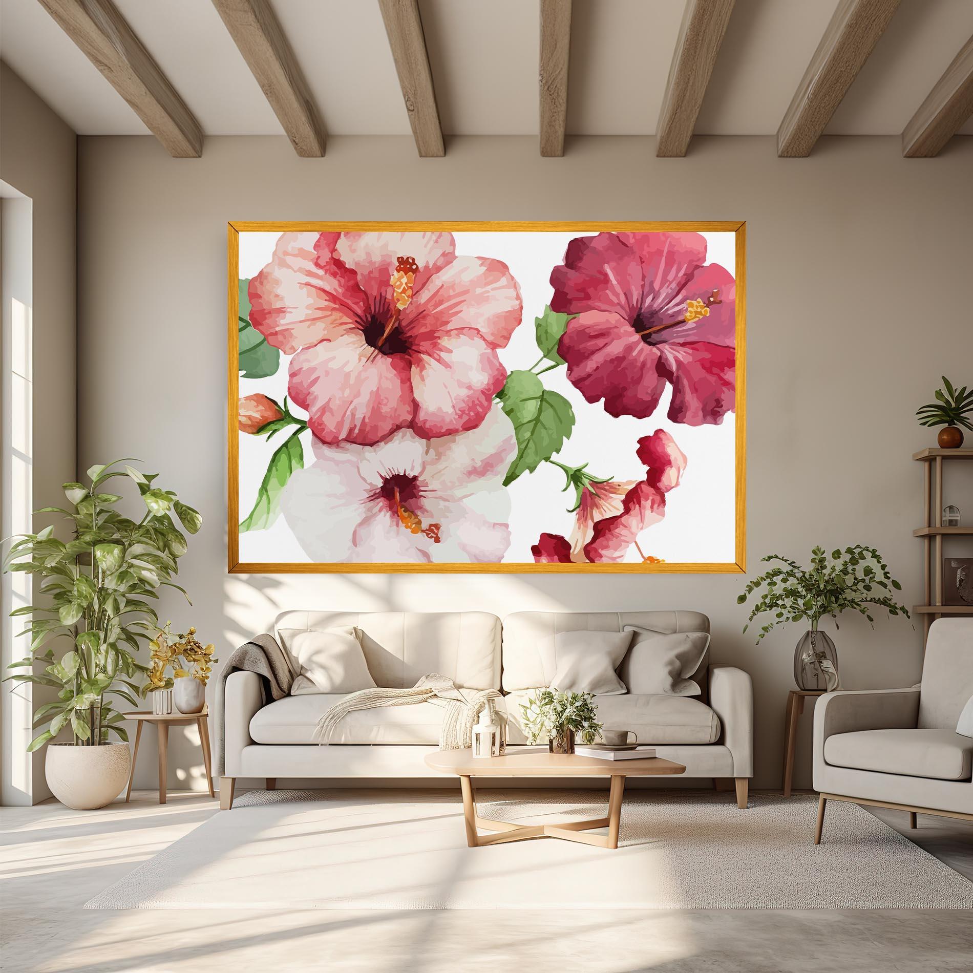 Tablou Canvas Exotic Flower Paint mockup 6