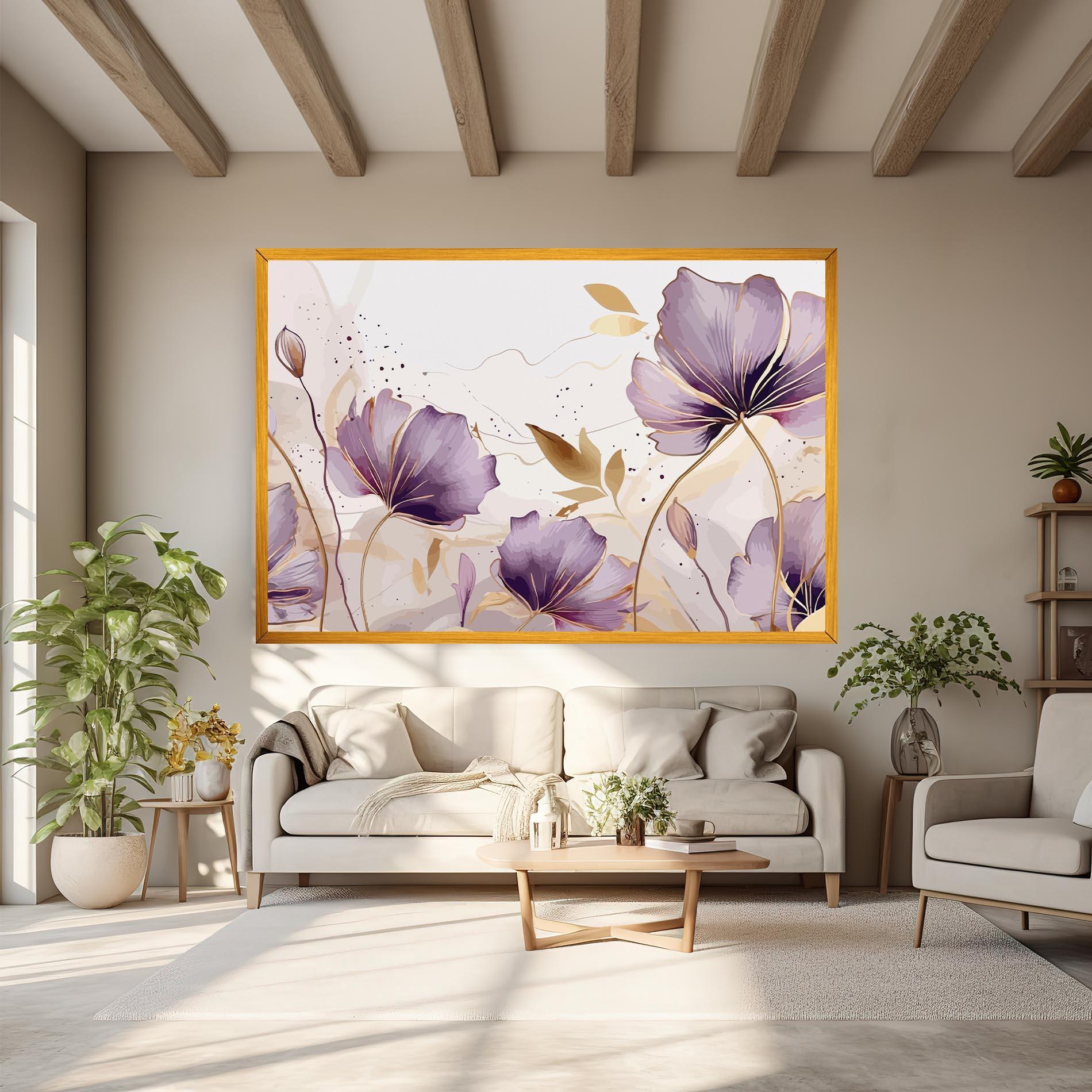 Tablou Canvas Purple Gold Exotic mockup 6