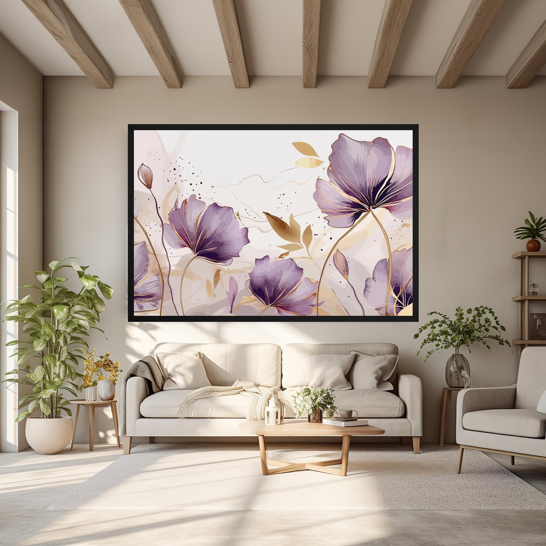 Tablou Canvas Purple Gold Exotic mockup 6