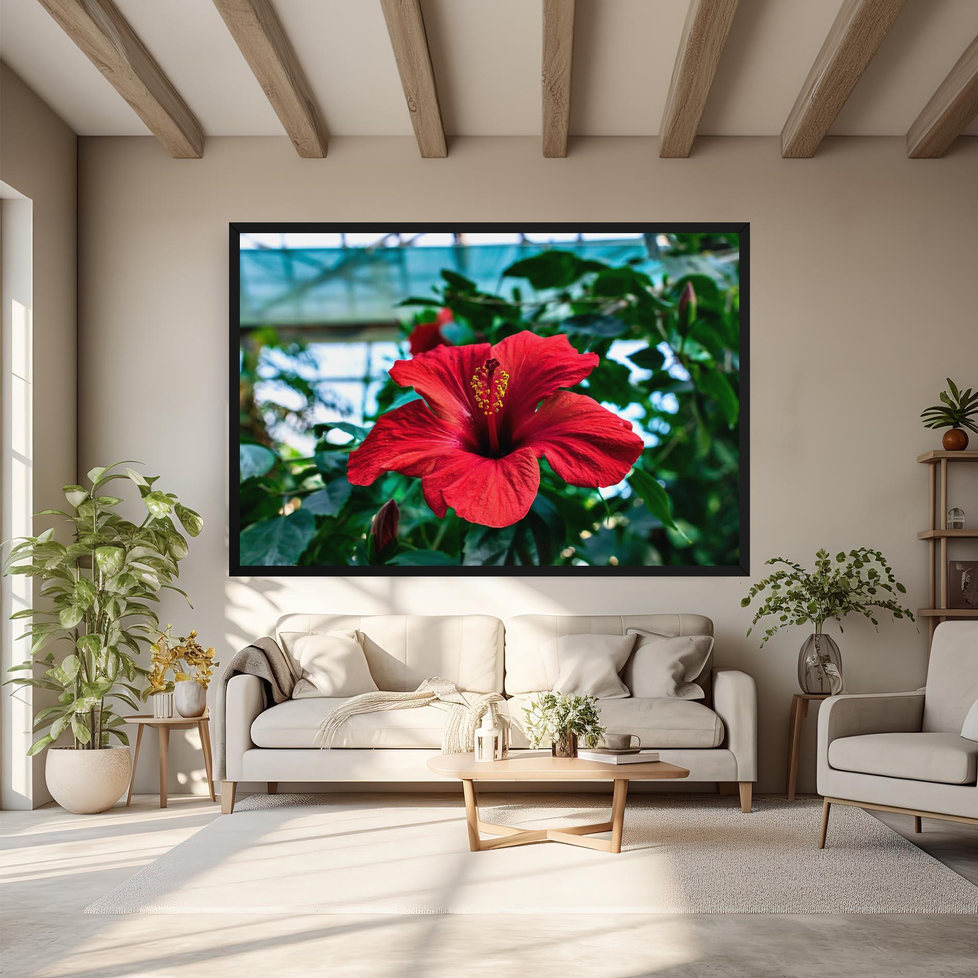 Tablou Canvas Red Exotic Plant mockup 6