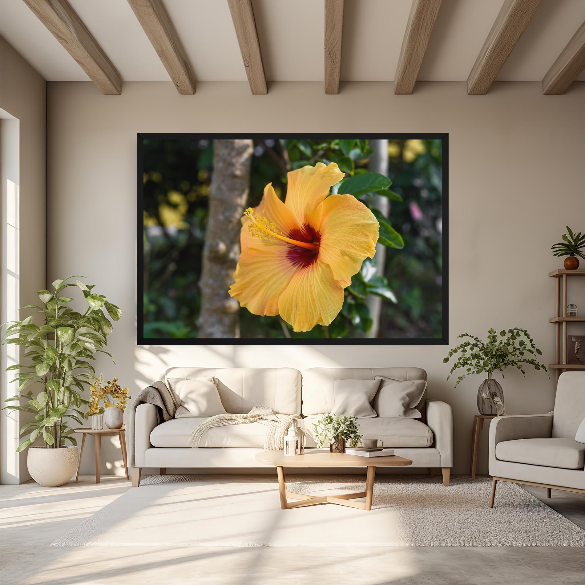 Tablou Canvas Yellow Hibiscus mockup 6