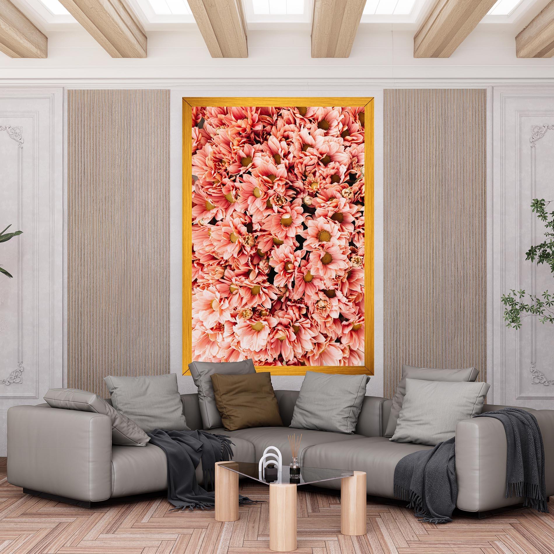 Tablou Canvas Pink Flowers Bouquet mockup 6