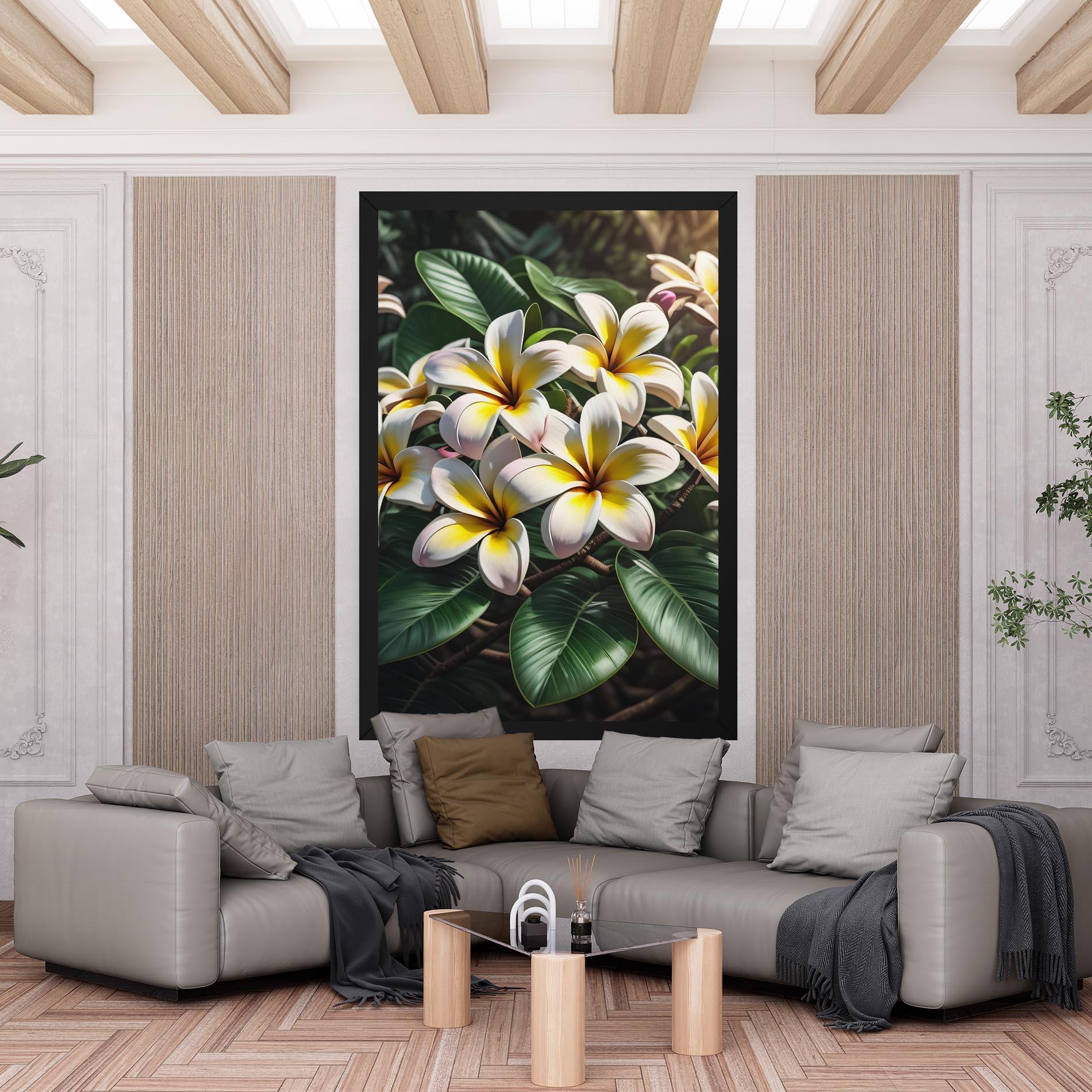 Tablou Canvas Exotic White Yellow mockup 6