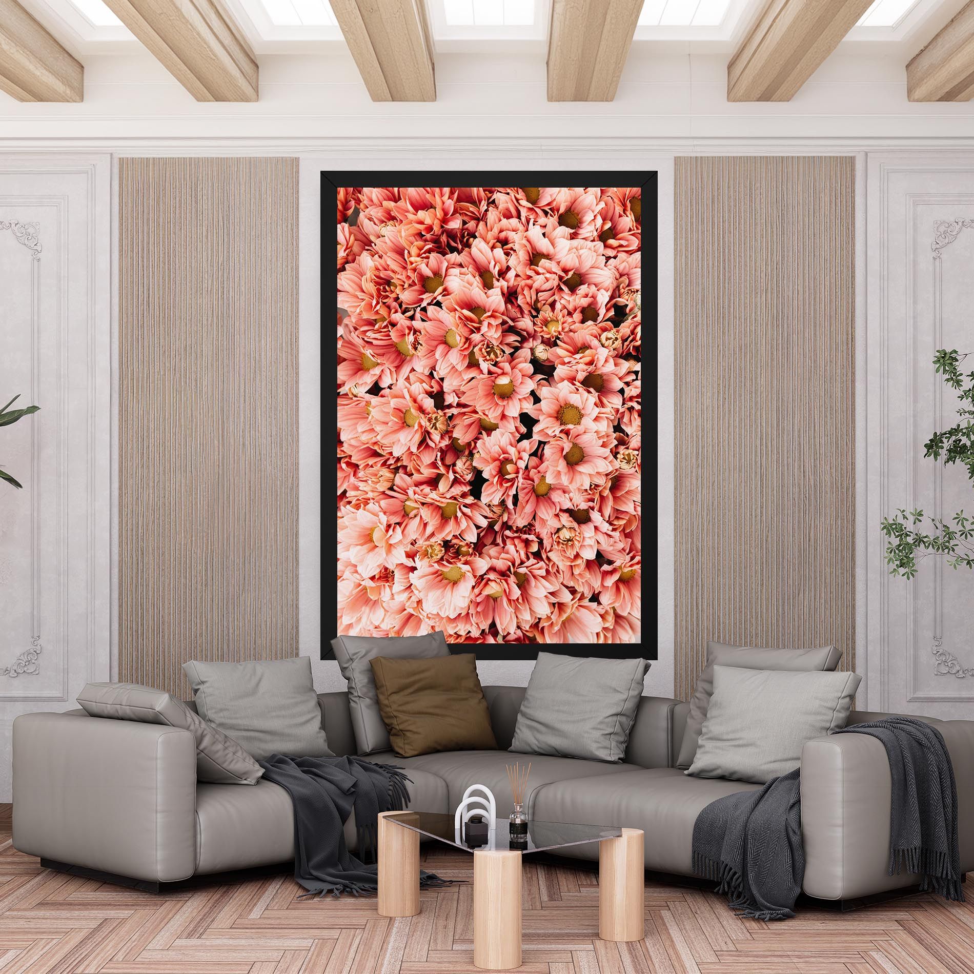 Pink Flowers Bouquet mockup 6