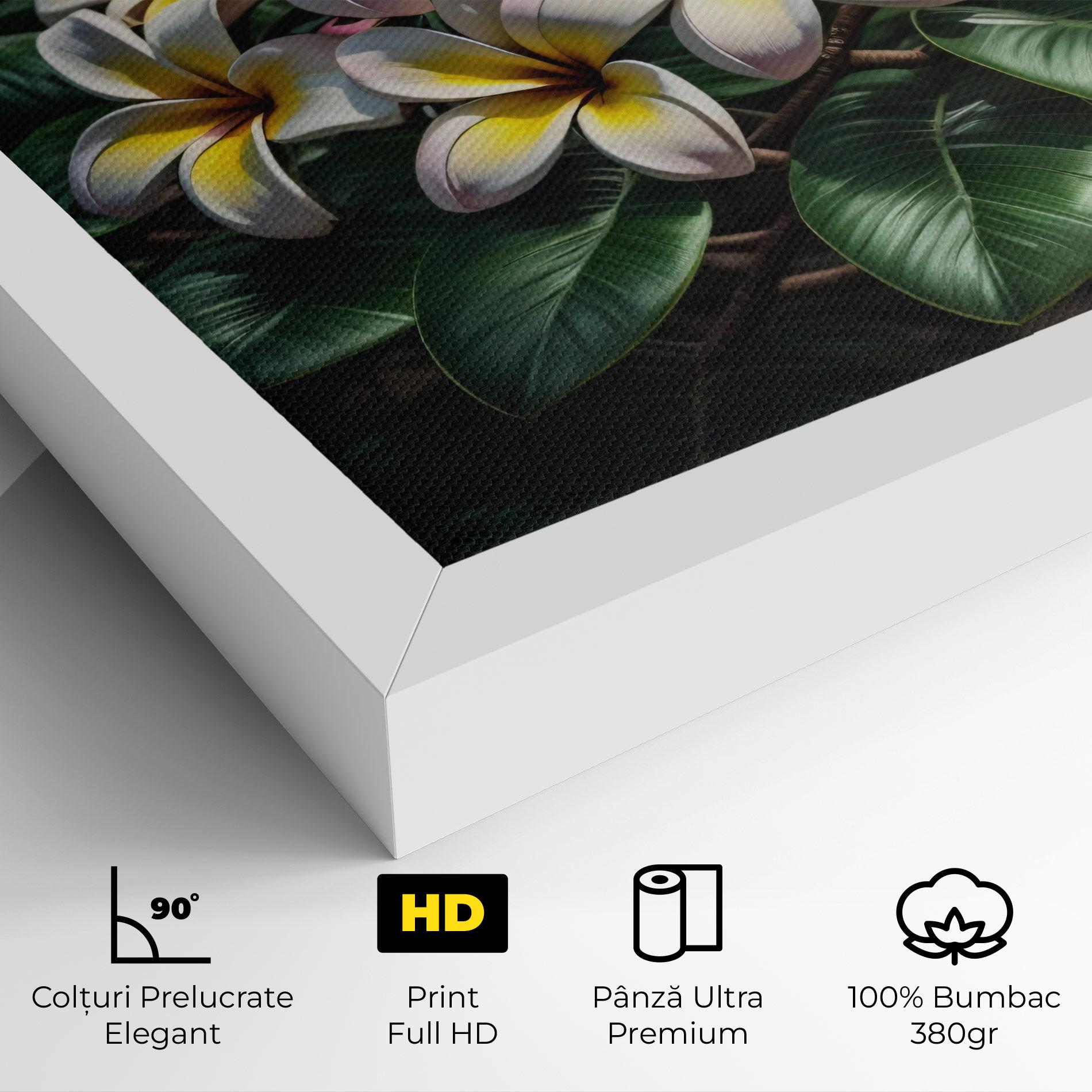 Tablou Canvas Exotic White Yellow mockup 4