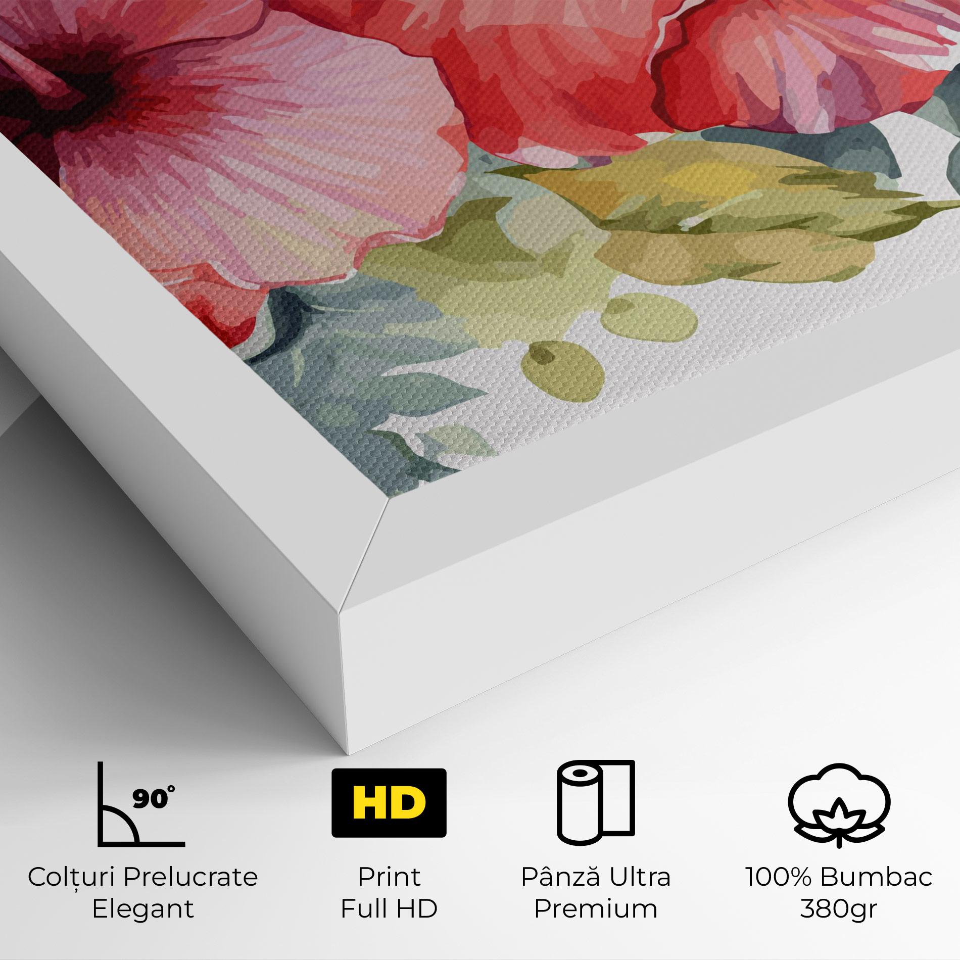 Tablou Canvas Pink Red Exotic mockup 4