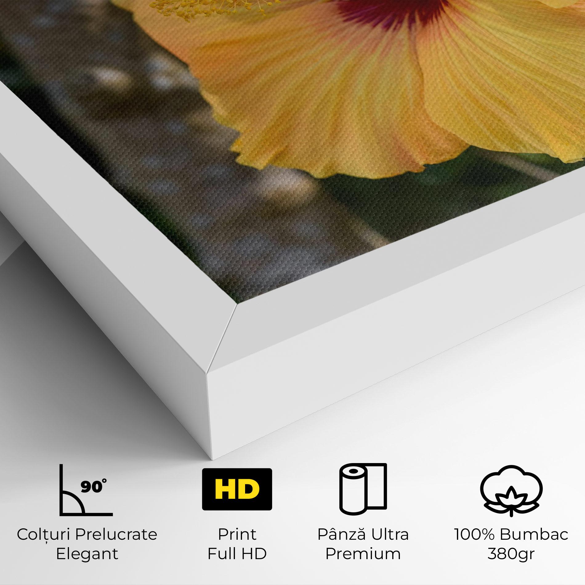 Tablou Canvas Yellow Hibiscus mockup 4