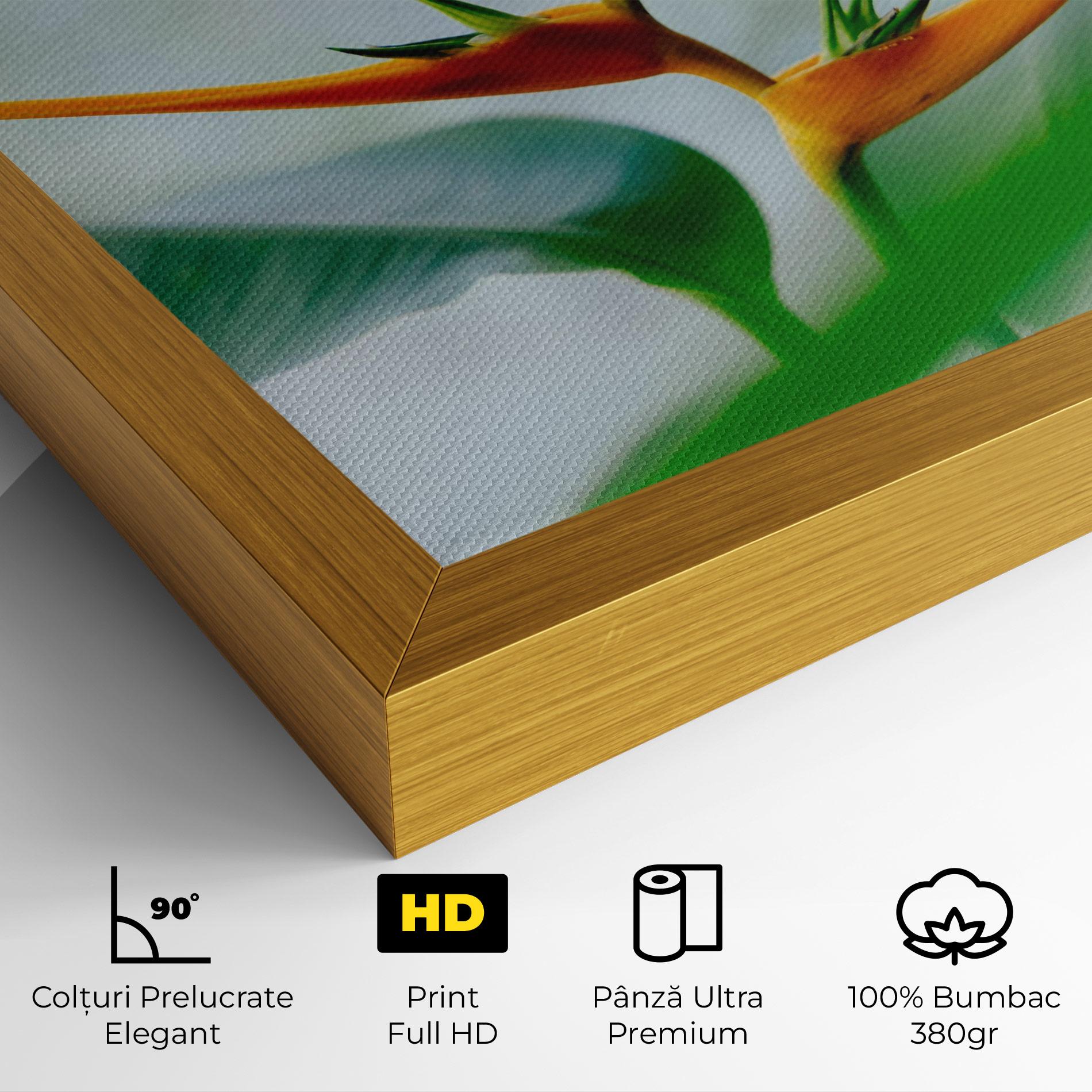 Tablou Canvas Exotic Orange Green mockup 4